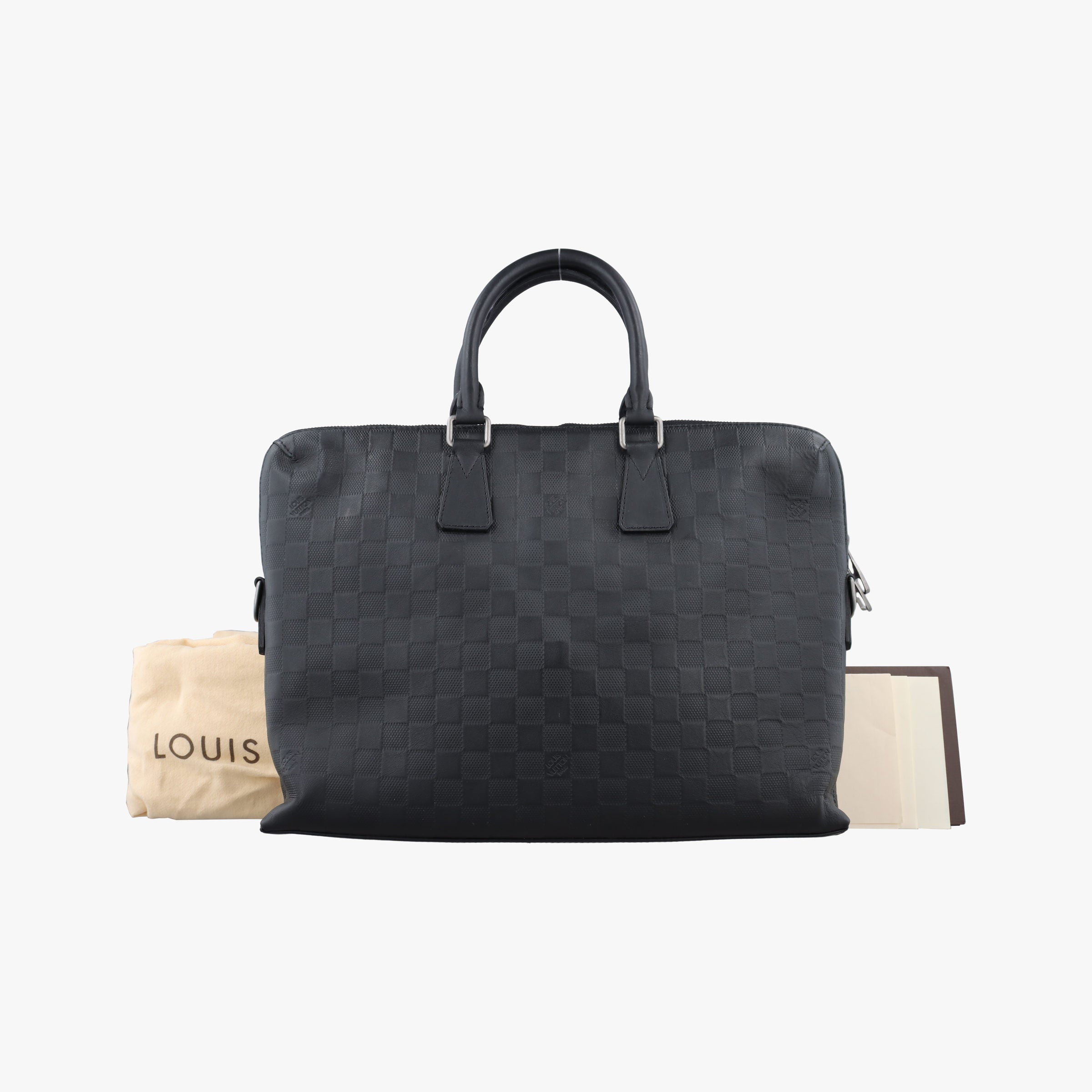 Vintage Louis Vuitton Porte Document Jour Noir Damier Infini N41248 handbag | stylenewstar