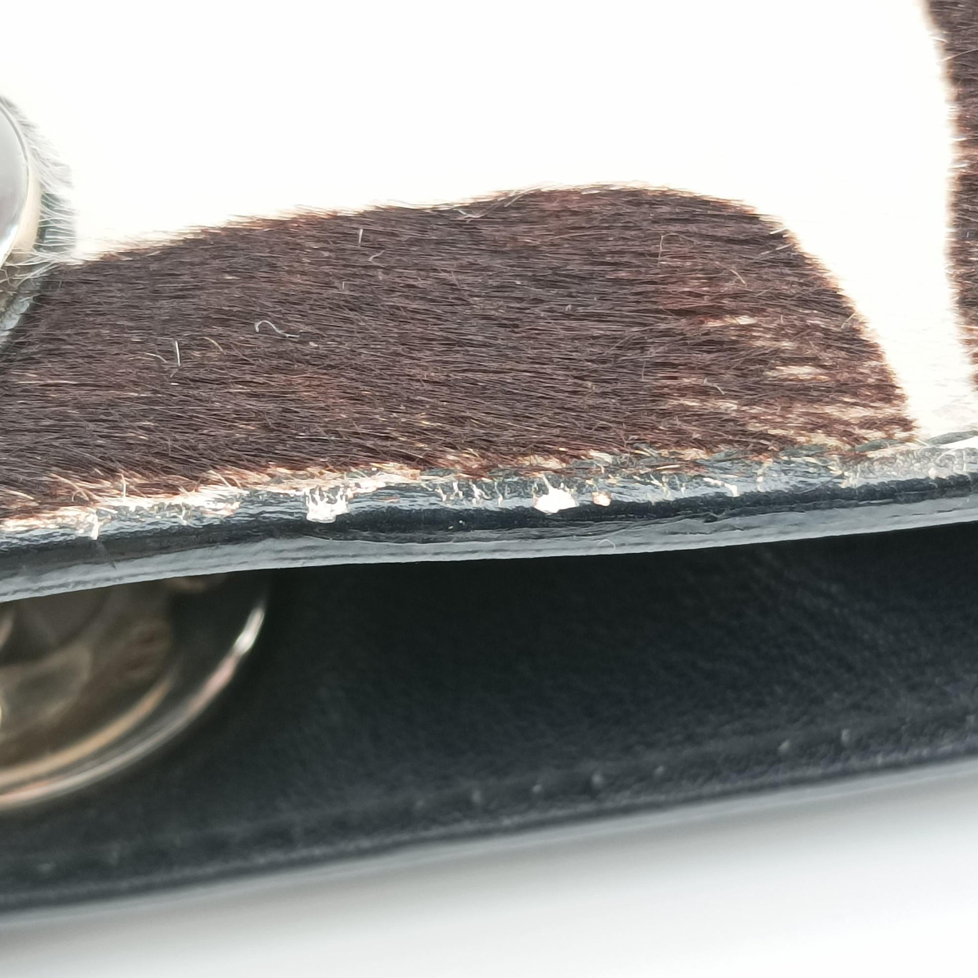 Secondhand Christian Dior Diorissimo Black × White ponyhair  shoulderbag | stylenewstar