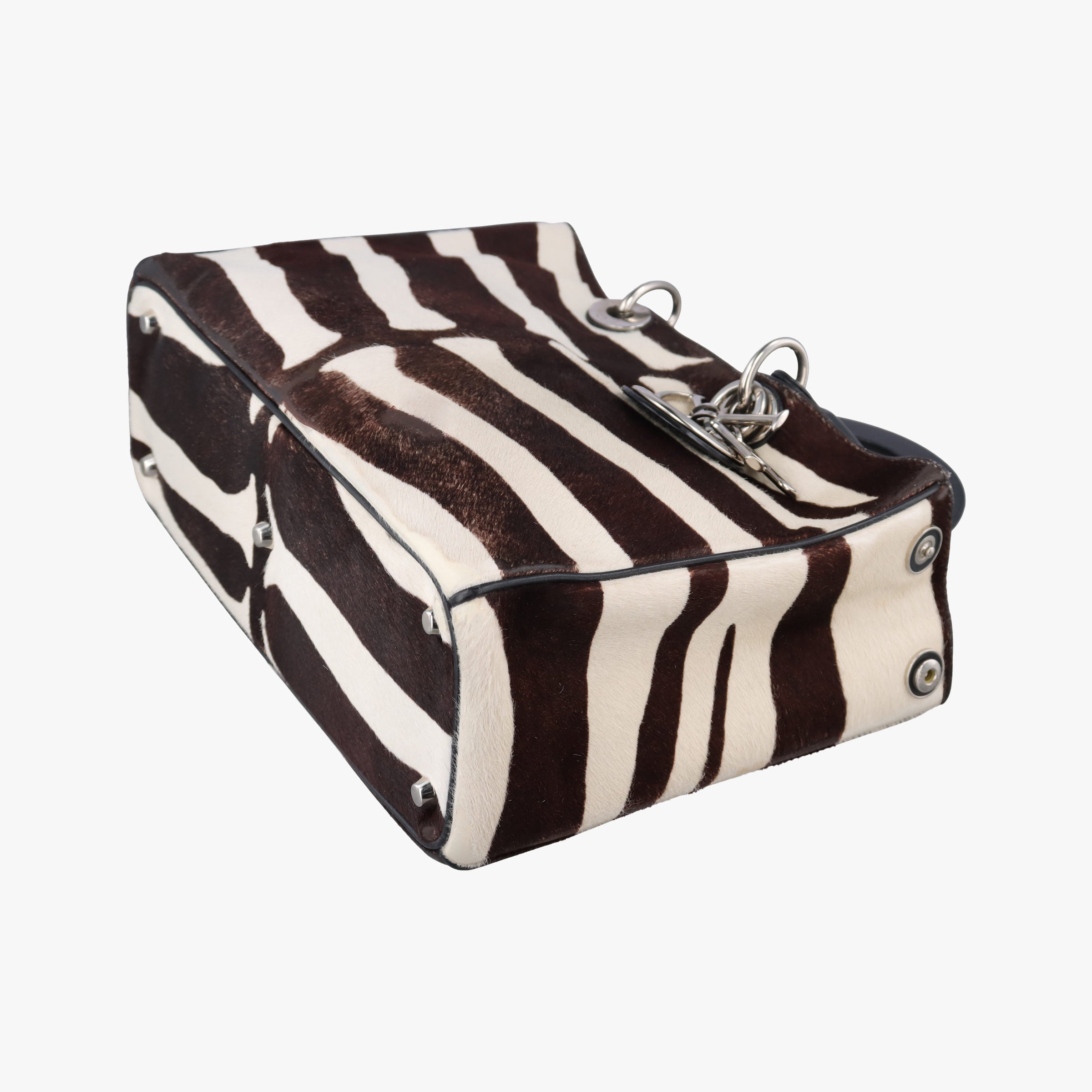 Secondhand Christian Dior Diorissimo Black × White ponyhair  shoulderbag | stylenewstar