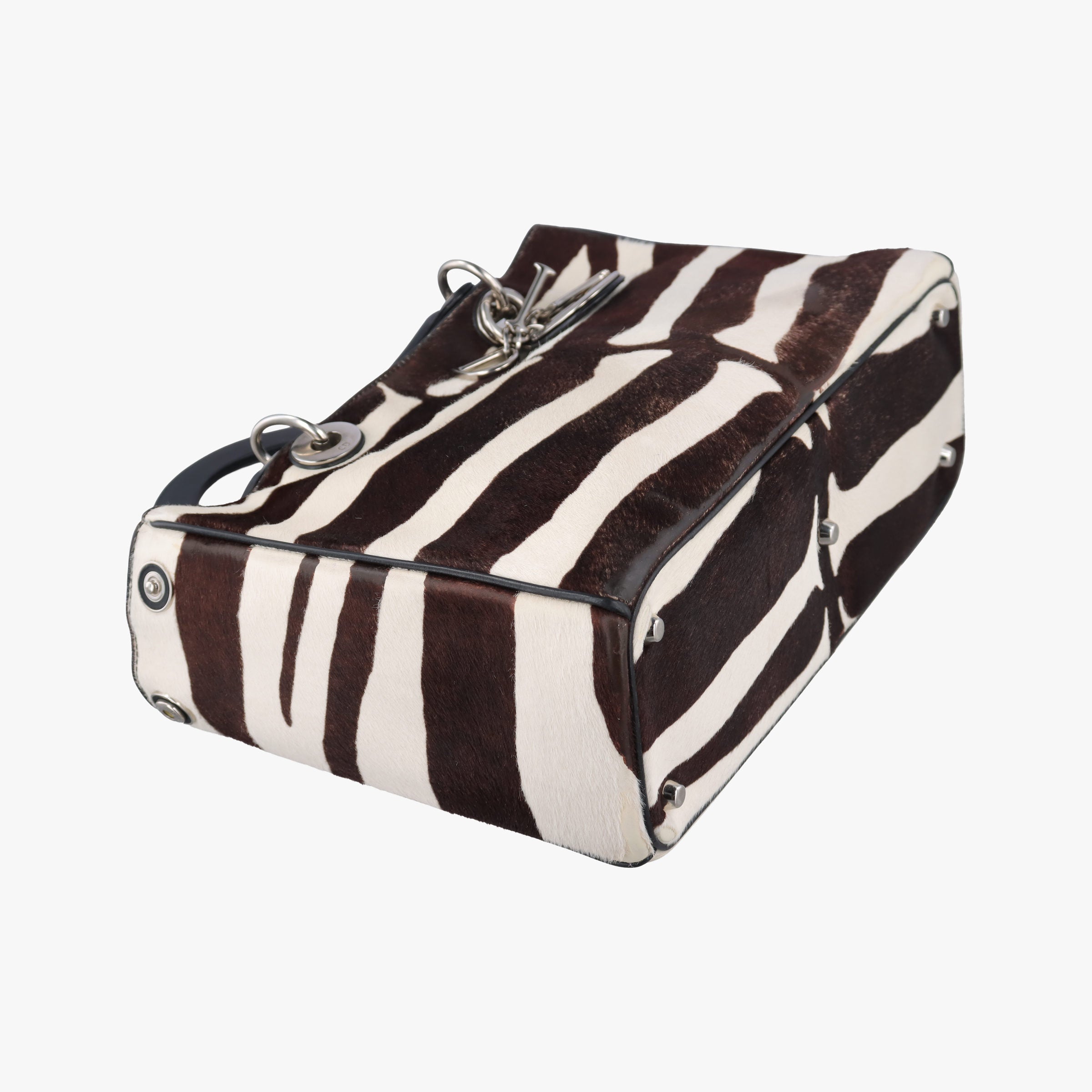 Secondhand Christian Dior Diorissimo Black × White ponyhair  shoulderbag | stylenewstar