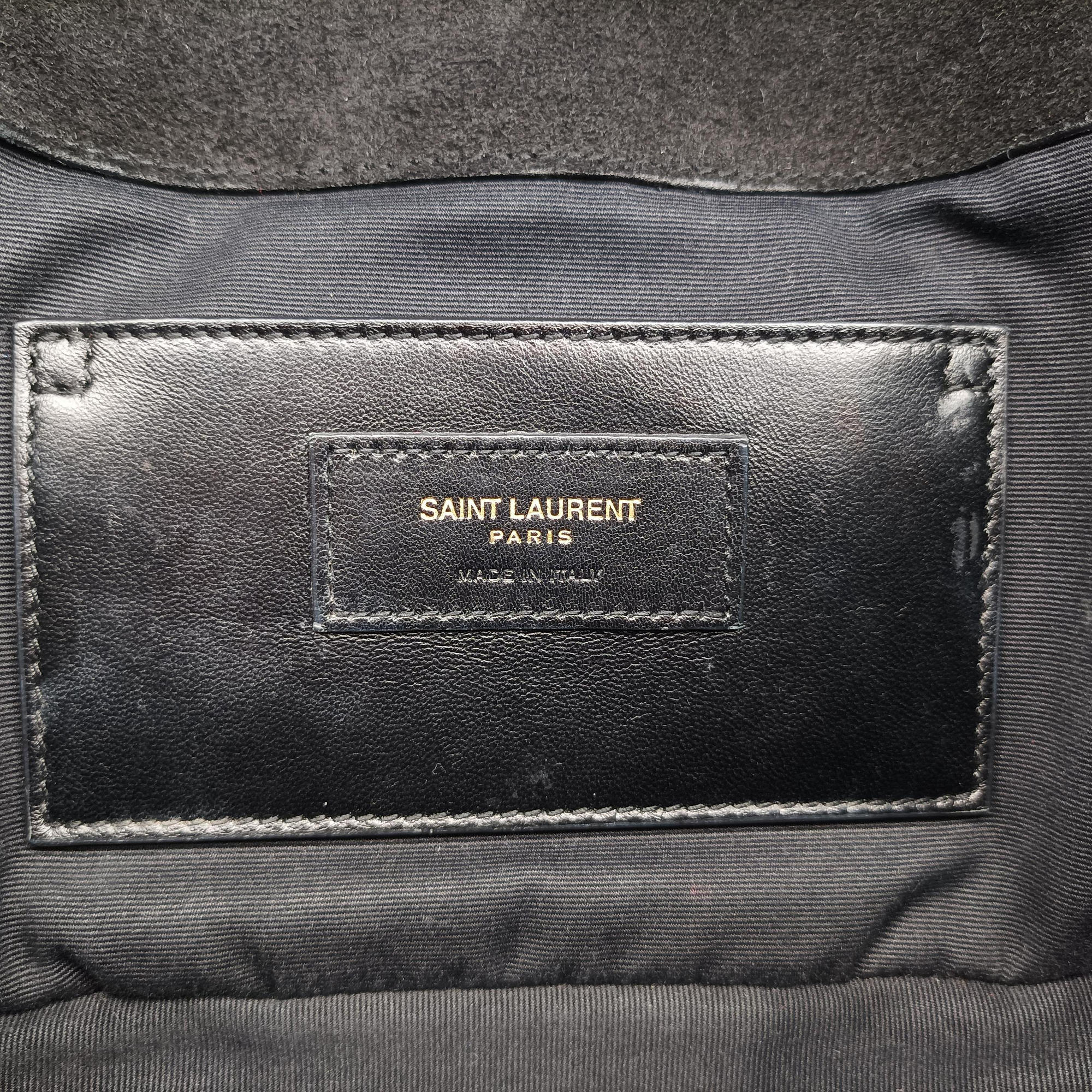 Pre-owned Yves Saint Laurent ENVELOPE Black Suede 428125 shoulderbag | stylenewstar