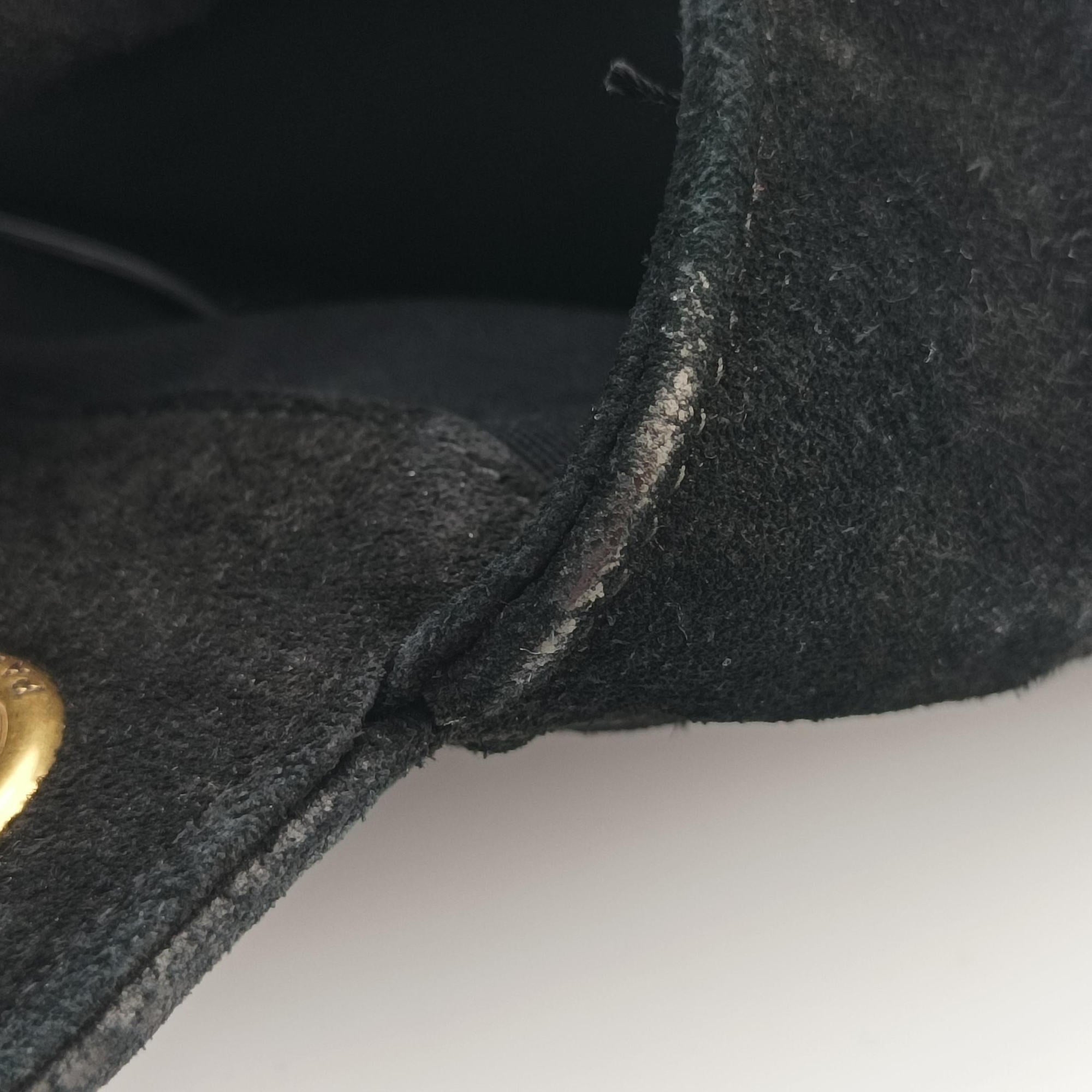 Pre-owned Yves Saint Laurent ENVELOPE Black Suede 428125 shoulderbag | stylenewstar