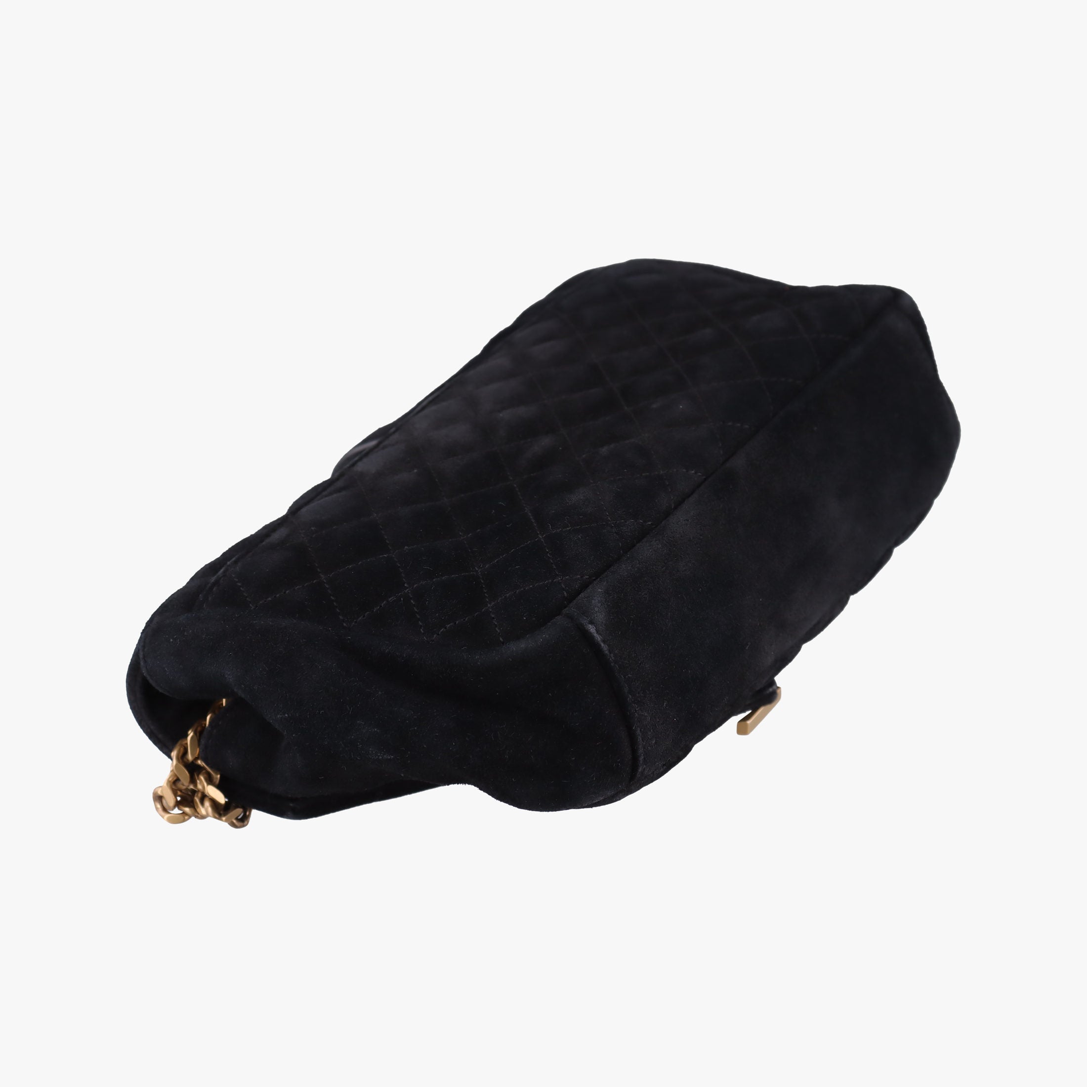 Pre-owned Yves Saint Laurent ENVELOPE Black Suede 428125 shoulderbag | stylenewstar