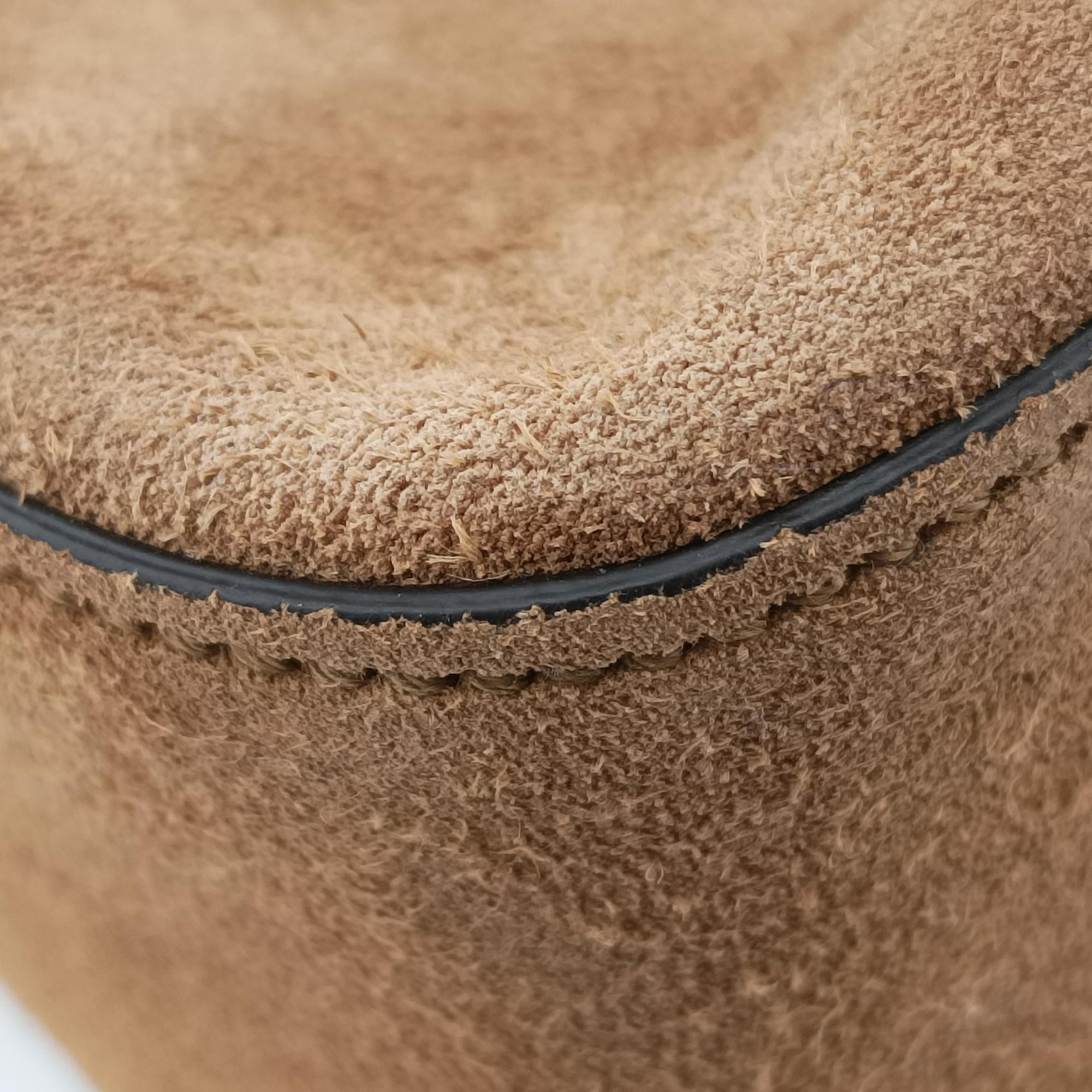 Pre-owned Gucci Lady Web Brown Suede 380573 shoulderbag | stylenewstar