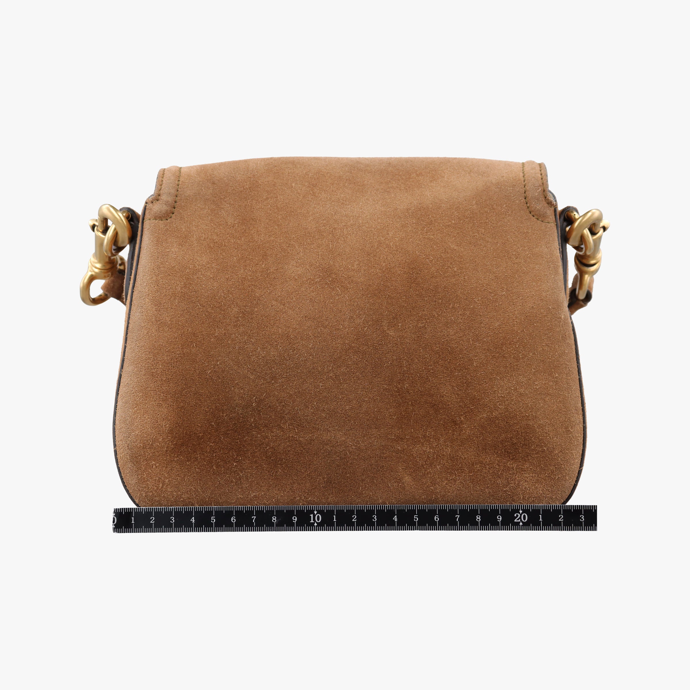 Pre-owned Gucci Lady Web Brown Suede 380573 shoulderbag | stylenewstar