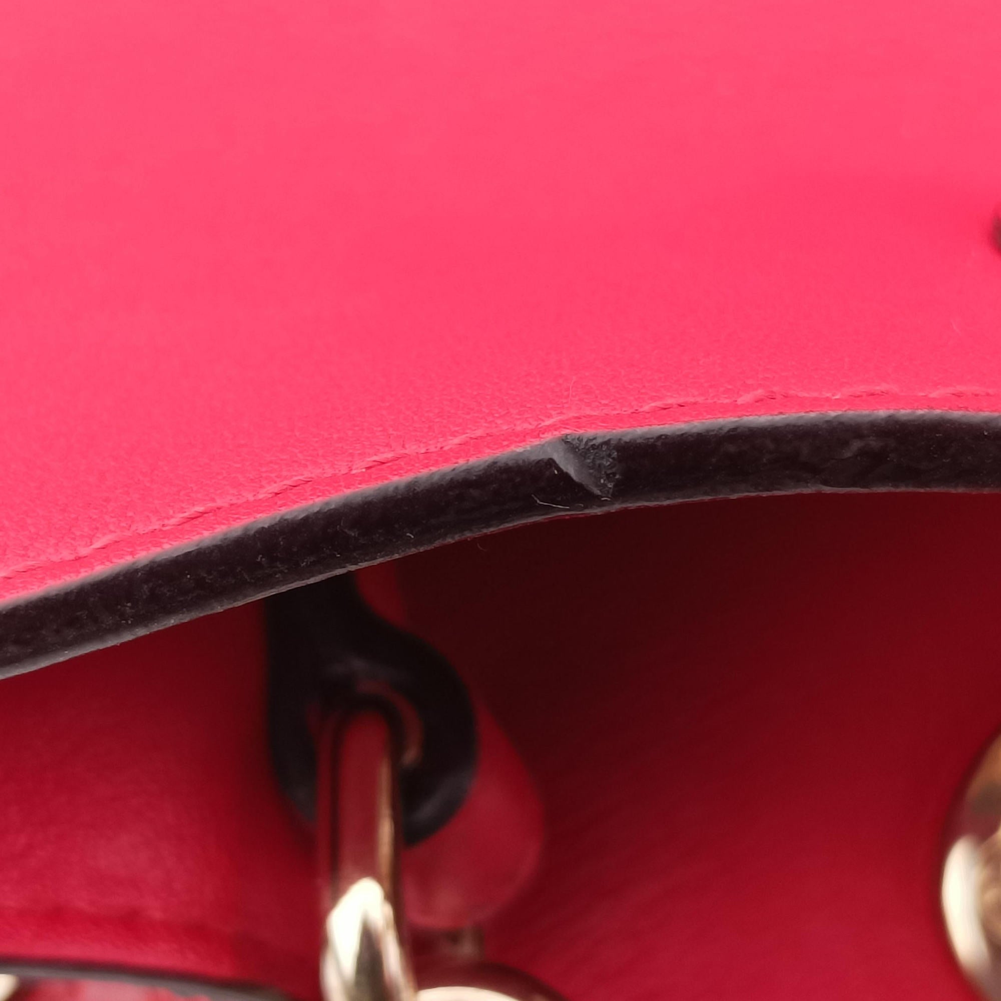 Pre-owned Christian Dior Diorissimo Red Leather× snake skin  shoulderbag | stylenewstar