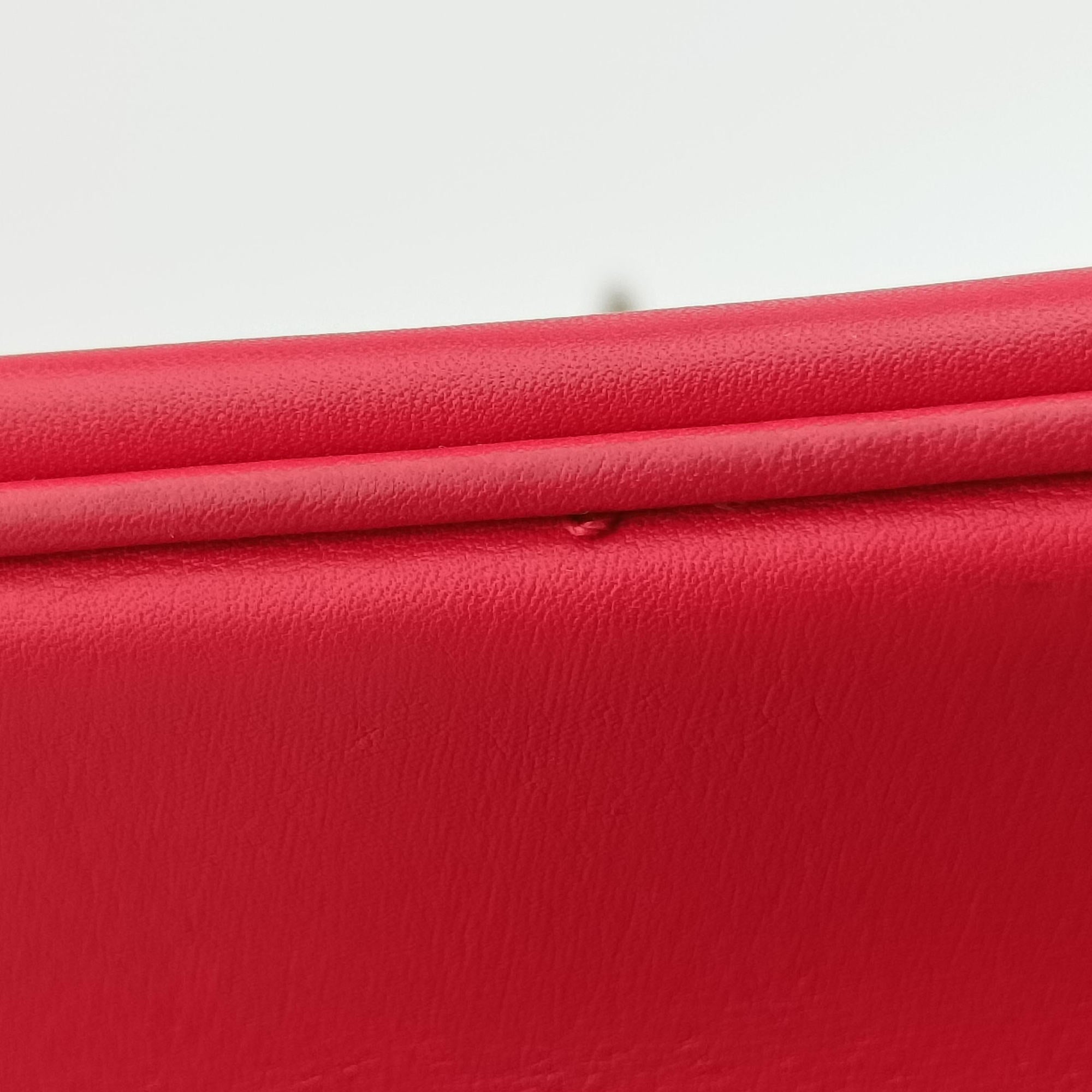 Pre-owned Christian Dior Diorissimo Red Leather× snake skin  shoulderbag | stylenewstar