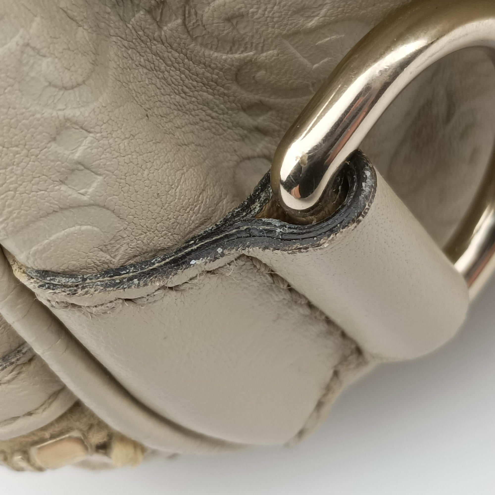 Pre-owned Gucci GG plus Spring Joy GG Supreme White Leather 193603 handbag | stylenewstar