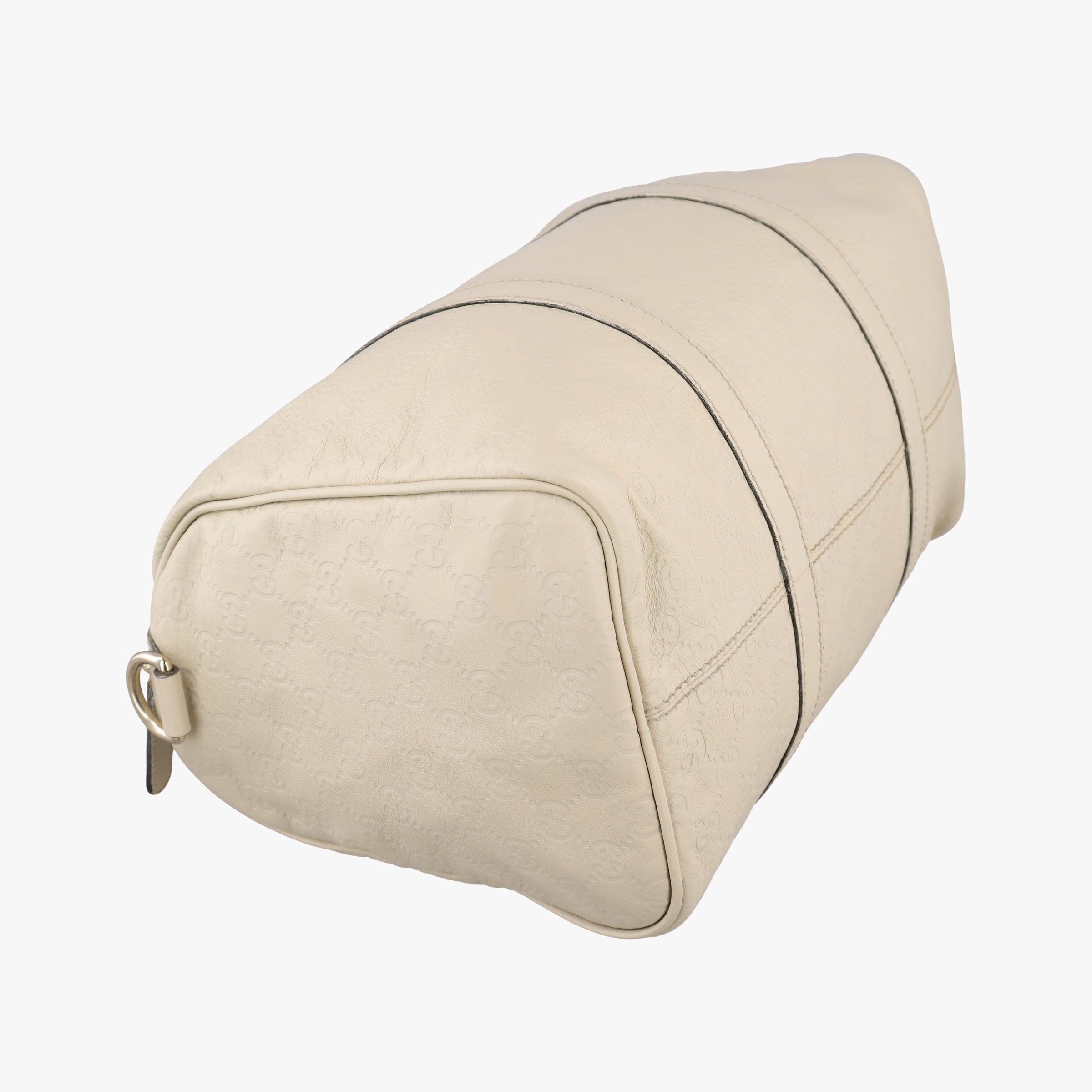 Pre-owned Gucci GG plus Spring Joy GG Supreme White Leather 193603 handbag | stylenewstar
