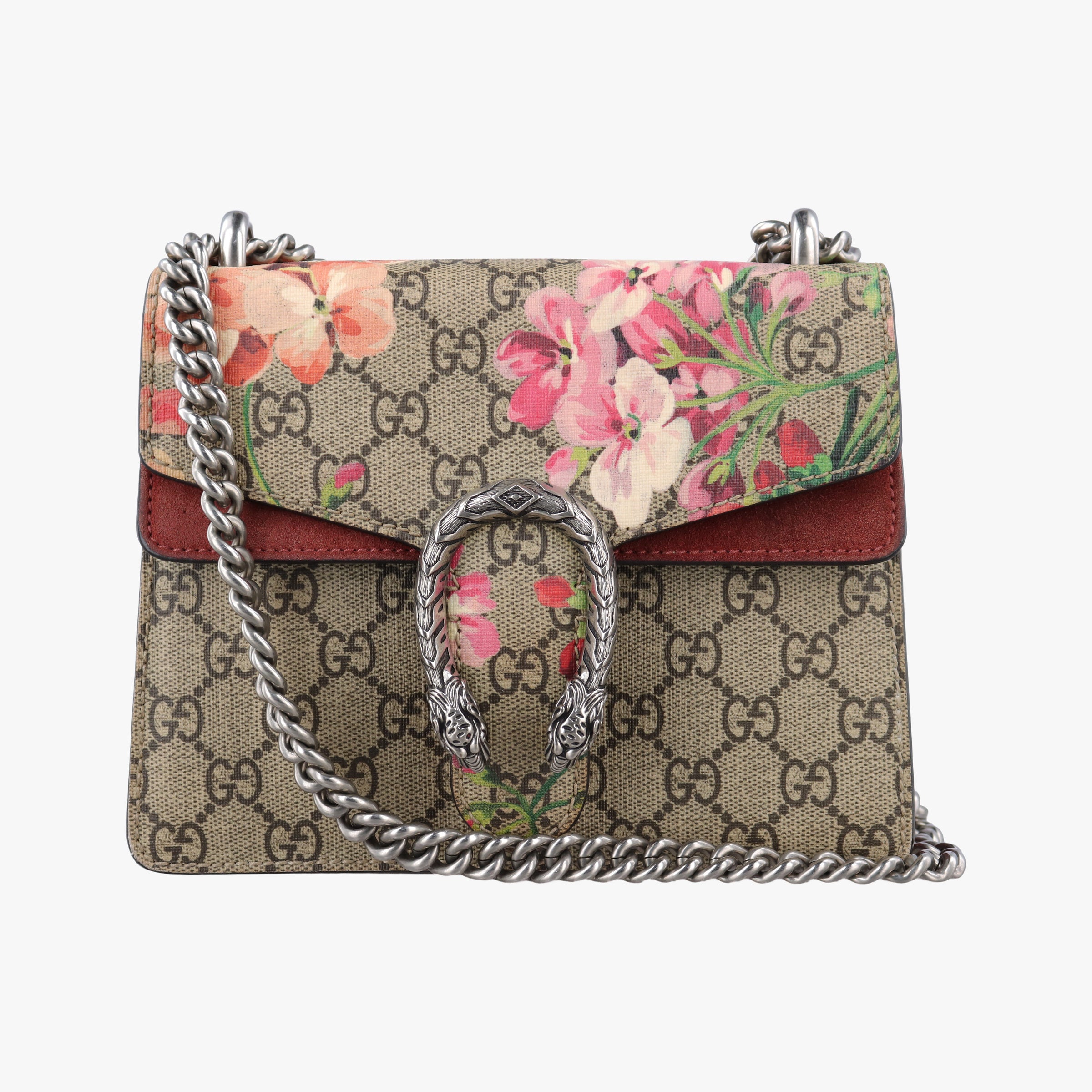 Pre-owned Gucci Dionysus Beige×red×Multicolour PVC coated canvas × suede 421970 shoulderbag | stylenewstar