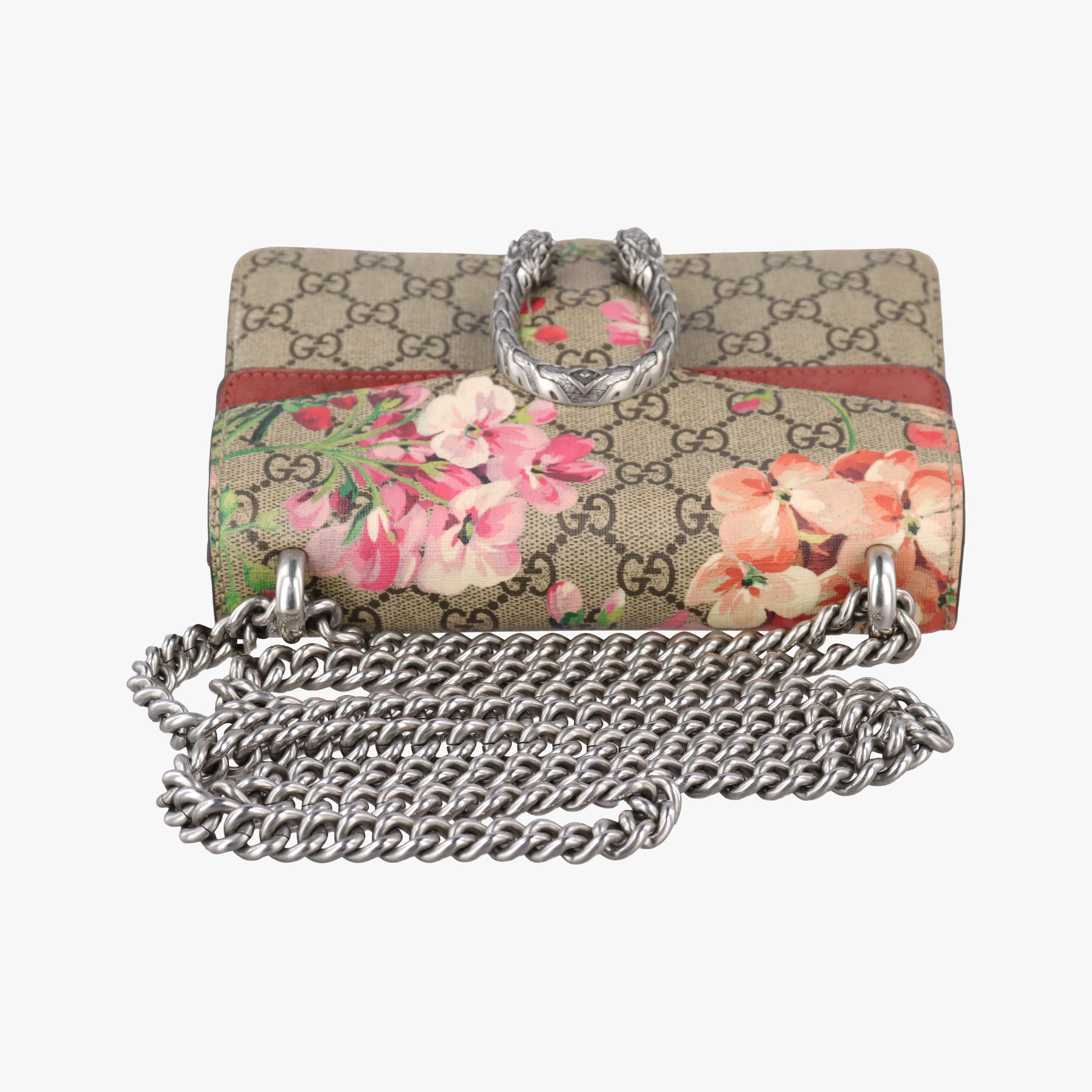Pre-owned Gucci Dionysus Beige×red×Multicolour PVC coated canvas × suede 421970 shoulderbag | stylenewstar
