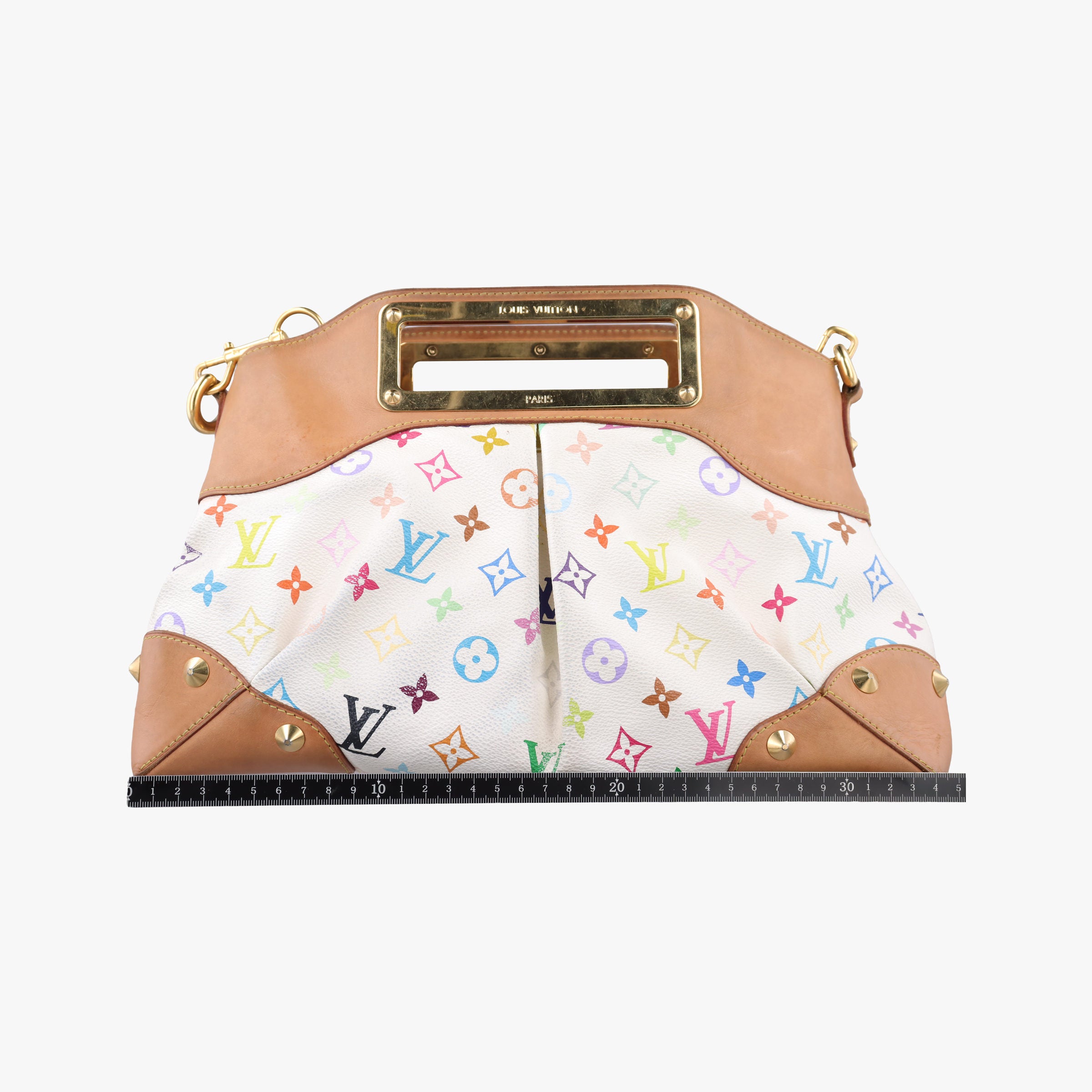 Pre-owned Louis Vuitton JUDY MM white Monogram Multicolor M40255 shoulderbag | stylenewstar