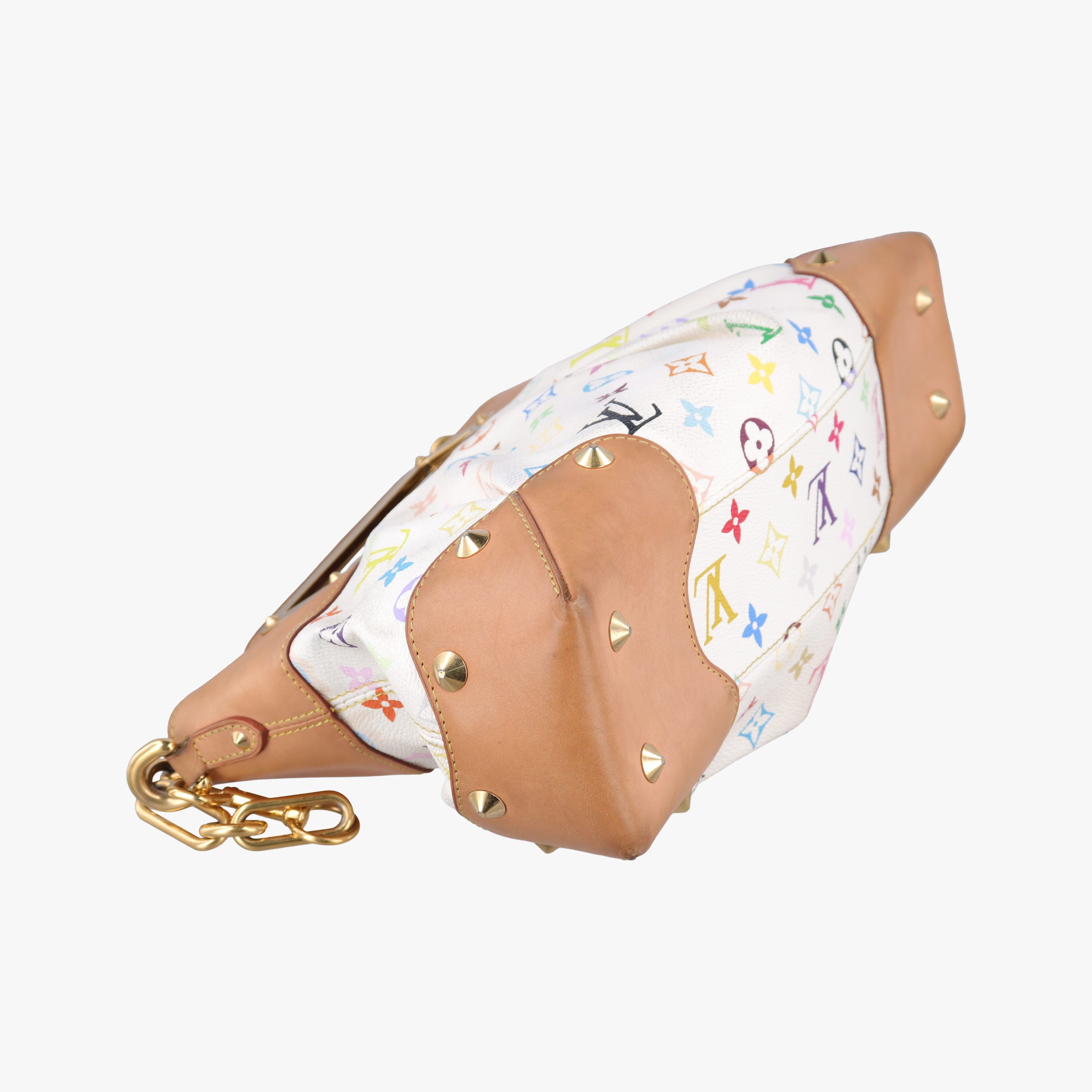 Pre-owned Louis Vuitton JUDY MM white Monogram Multicolor M40255 shoulderbag | stylenewstar