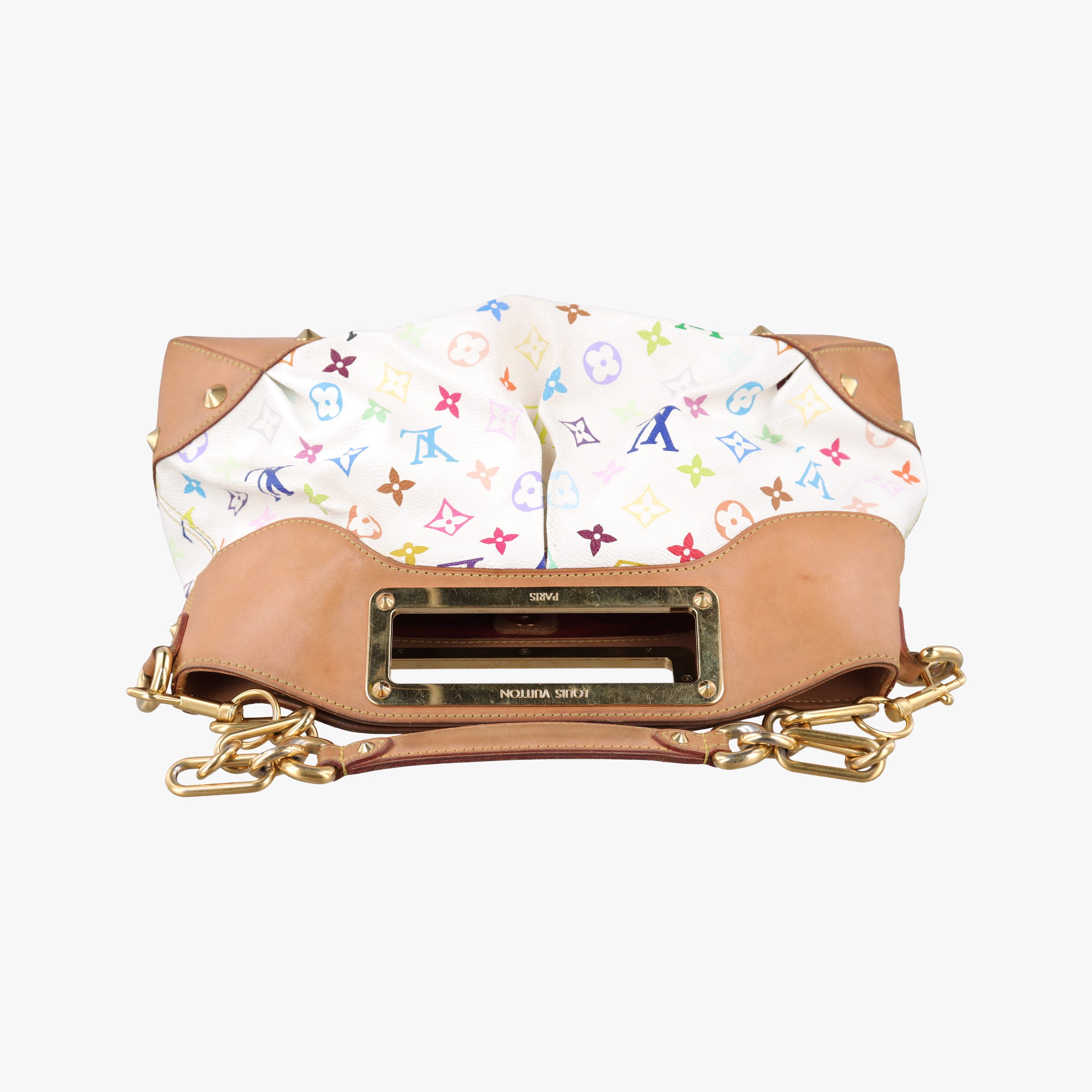 Pre-owned Louis Vuitton JUDY MM white Monogram Multicolor M40255 shoulderbag | stylenewstar