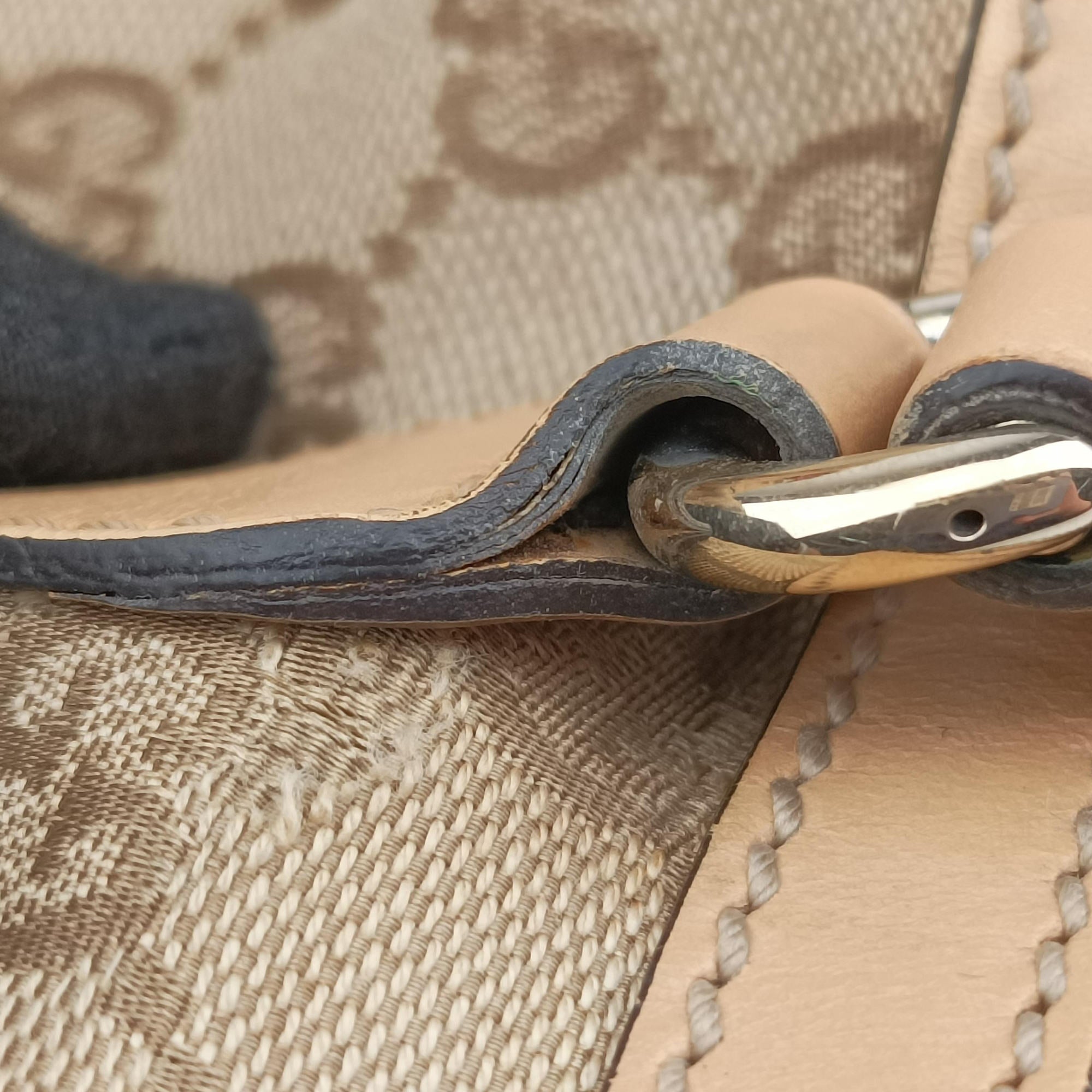 Pre-owned Gucci Horsebit web Beige×Multicolour Canvas×leather 232936 shoulderbag | stylenewstar