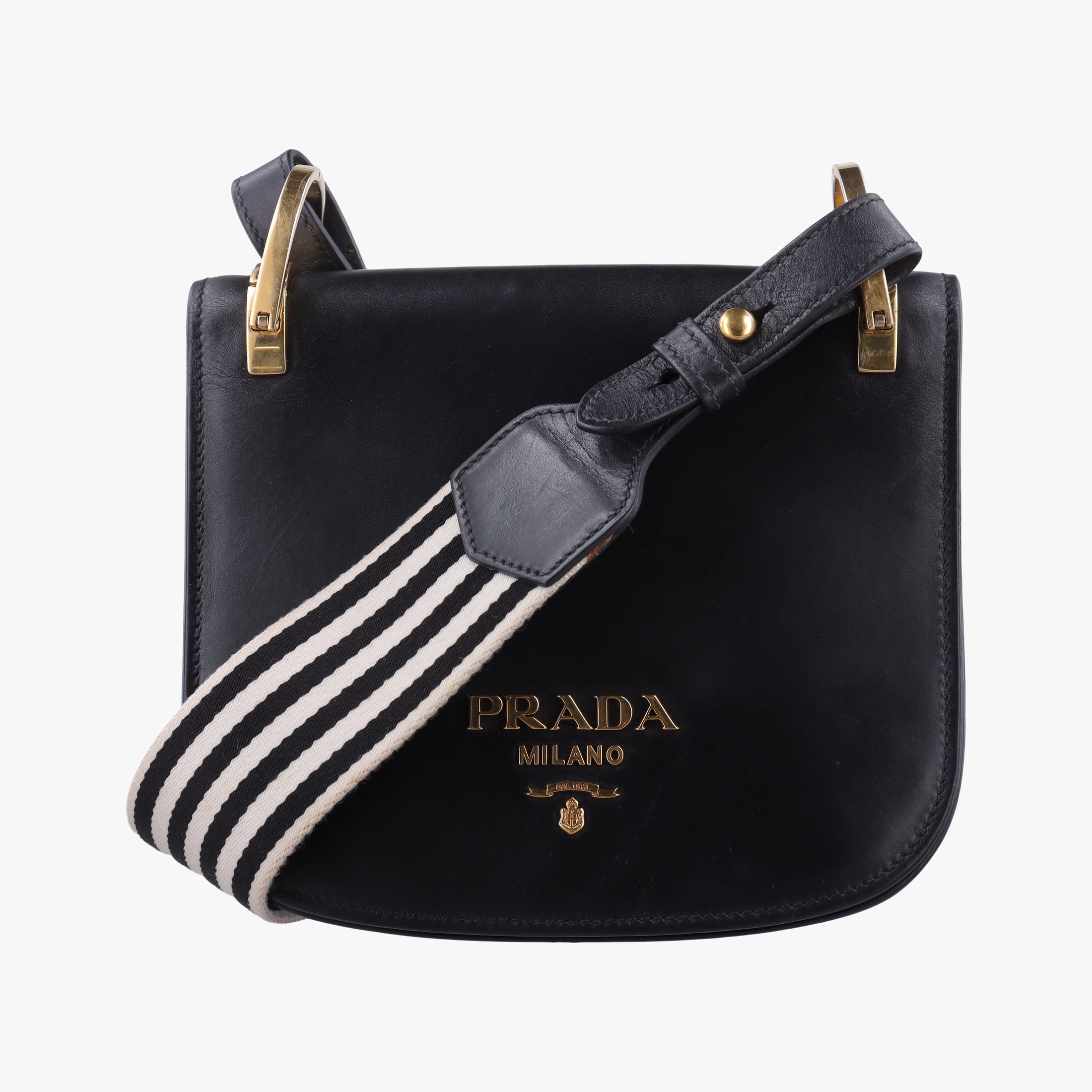 Vintage Prada pionniere Black leather 1BD039 shoulderbag | stylenewstar