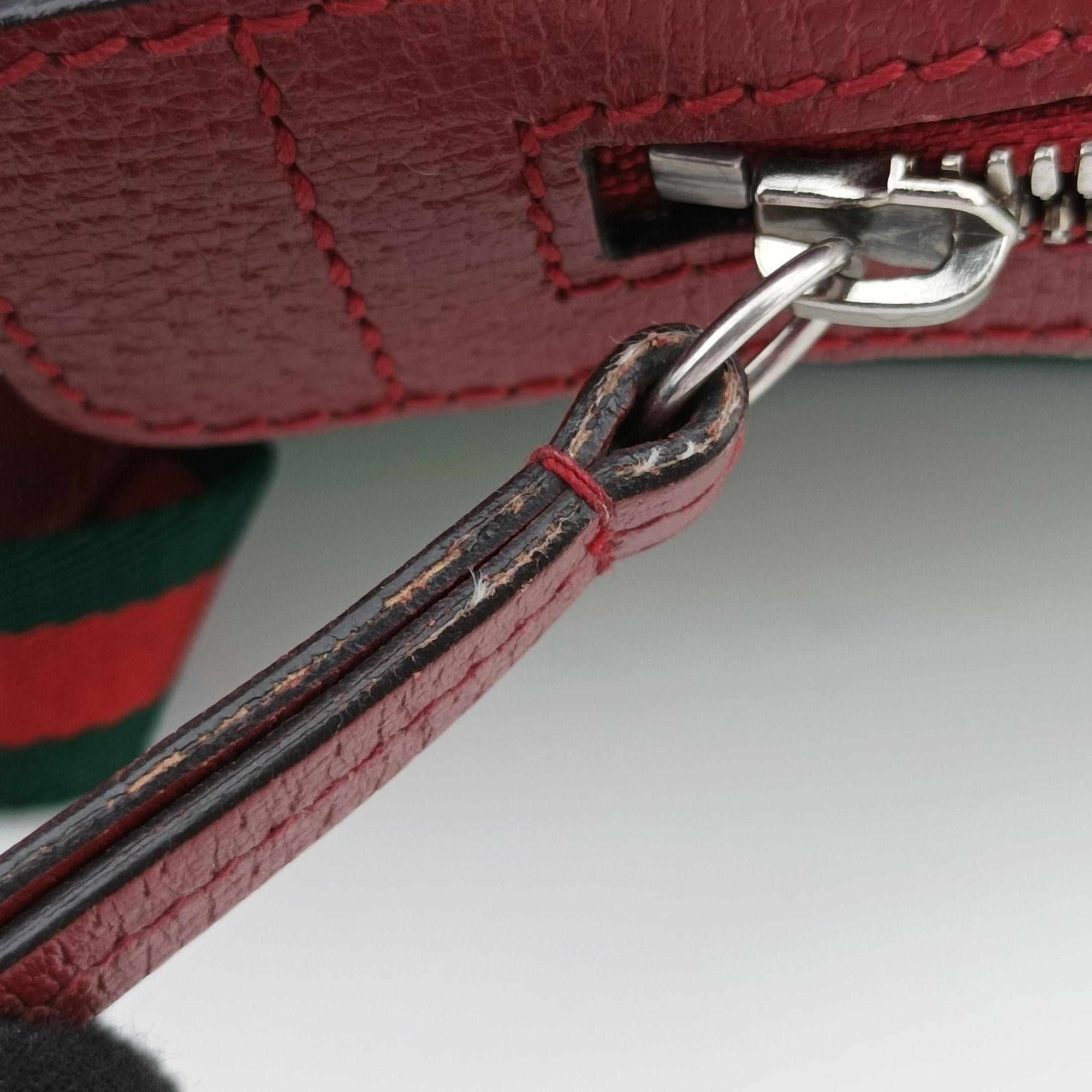 Pre-owned Gucci GG Supreme Tian Beige×Red×Multicolor PVC coated canvasxLeather 427042 backpack/rucksack | stylenewstar