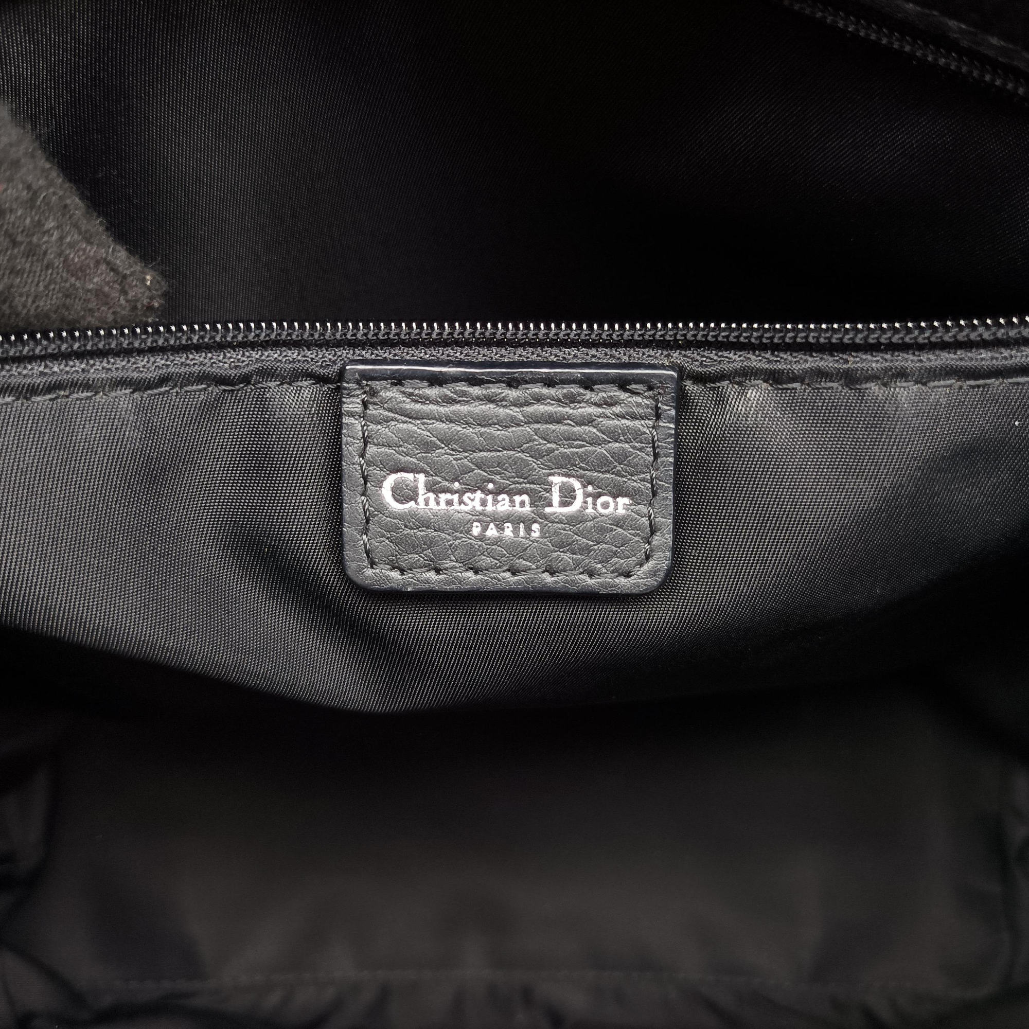 Pre-owned Christian Dior Street Chic Trotter Black×Navy Canvas×Leather  handbag | stylenewstar