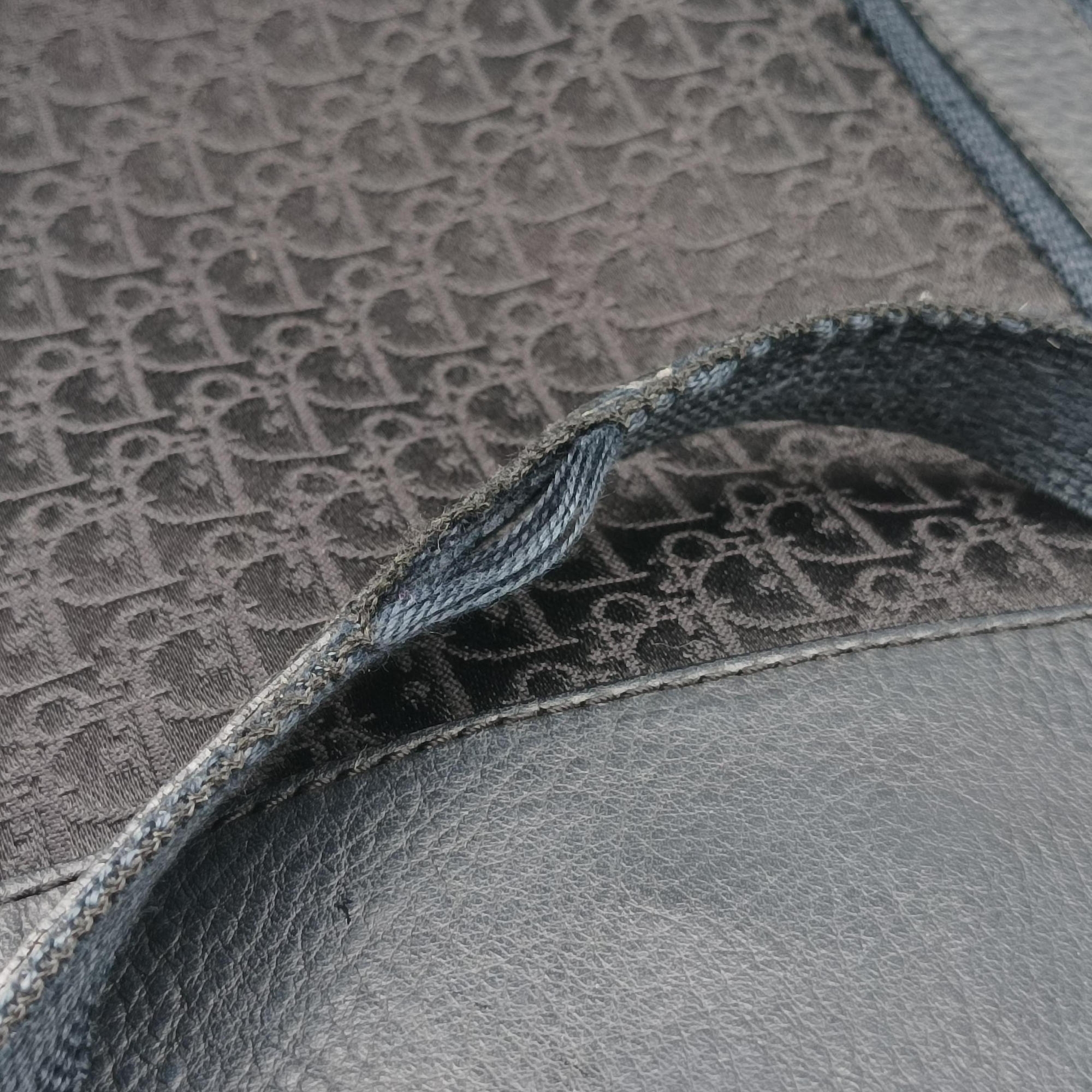 Pre-owned Christian Dior Street Chic Trotter Black×Navy Canvas×Leather  handbag | stylenewstar