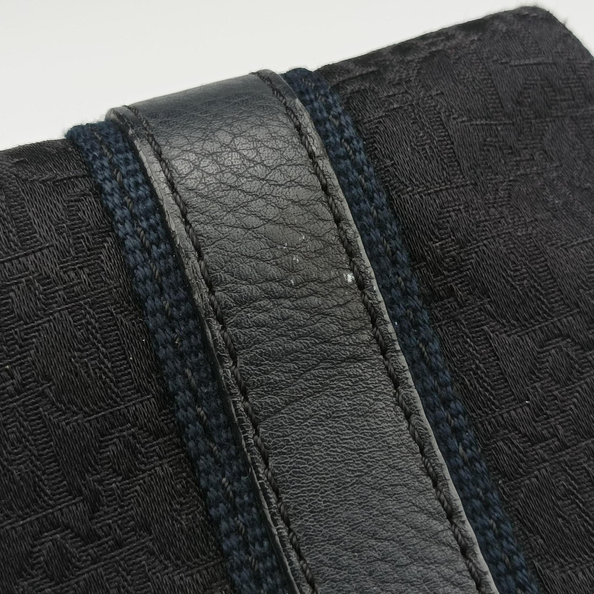 Pre-owned Christian Dior Street Chic Trotter Black×Navy Canvas×Leather  handbag | stylenewstar