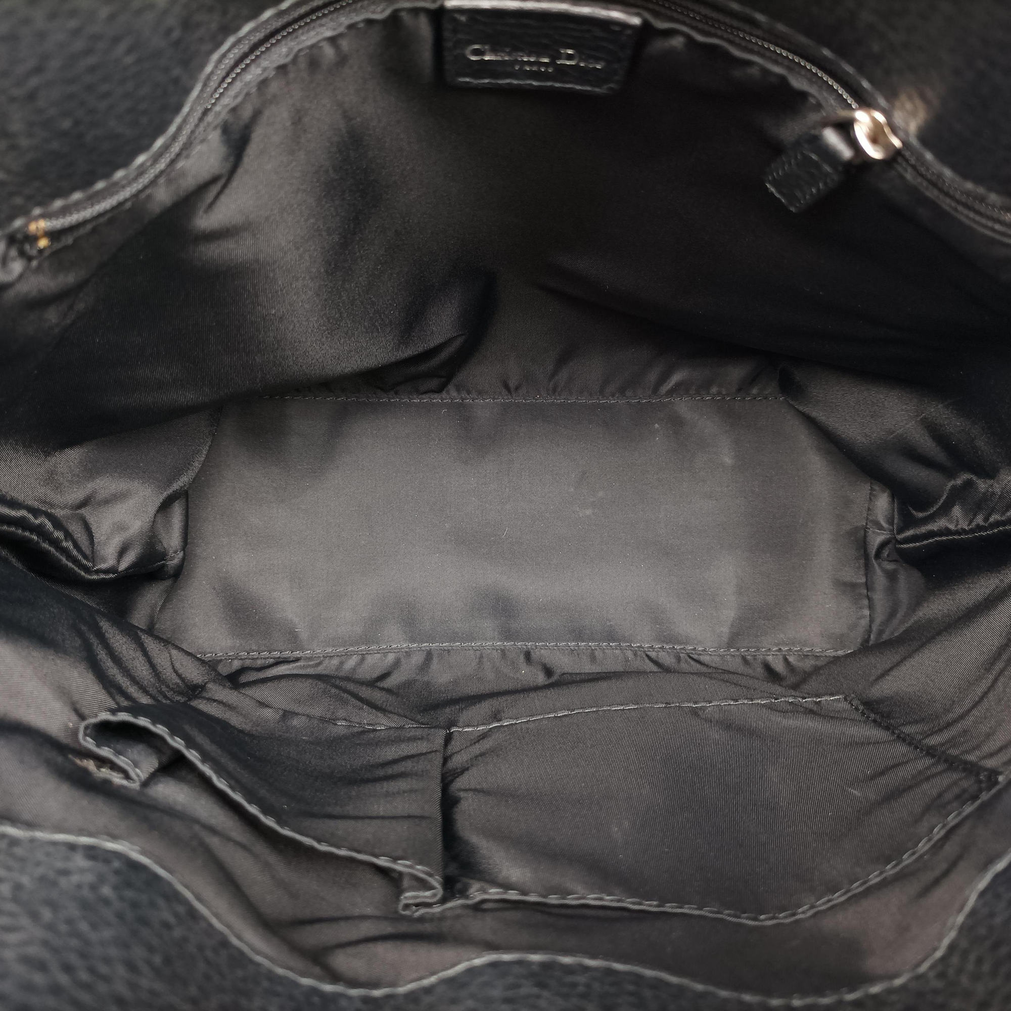 Pre-owned Christian Dior Street Chic Trotter Black×Navy Canvas×Leather  handbag | stylenewstar