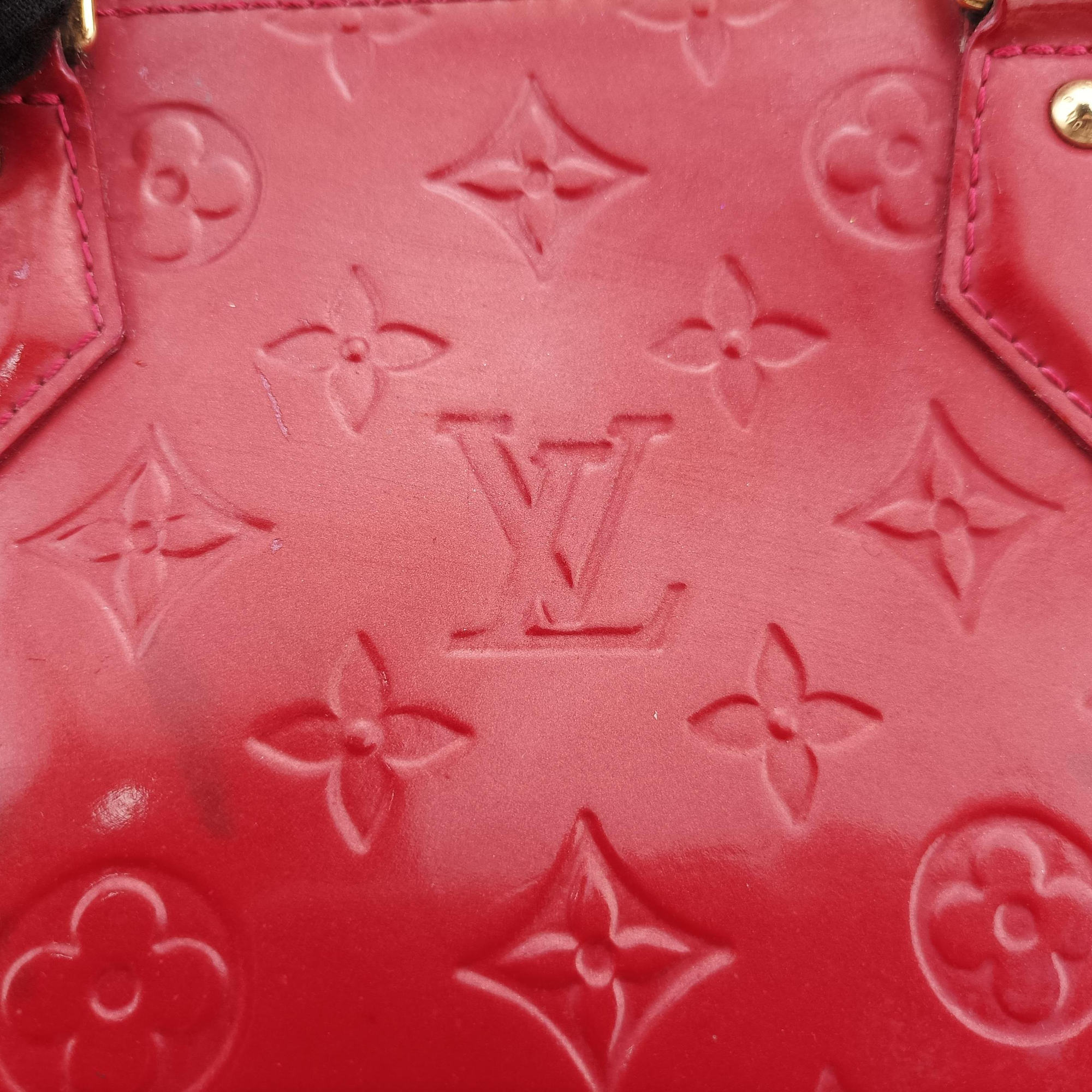Pre-owned Louis Vuitton Alma GM pomme d'amour Vernis M93596 handbag | stylenewstar
