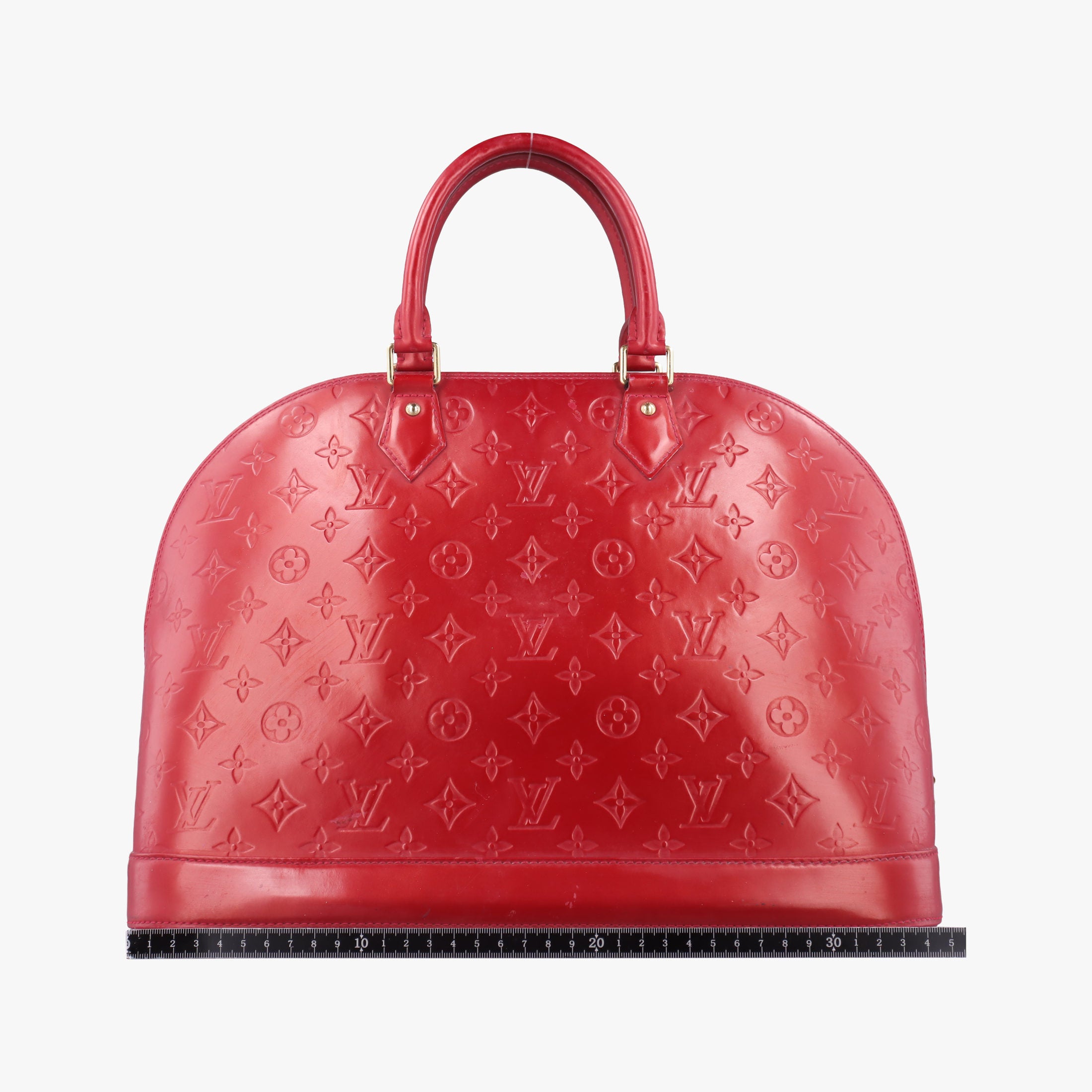 Pre-owned Louis Vuitton Alma GM pomme d'amour Vernis M93596 handbag | stylenewstar