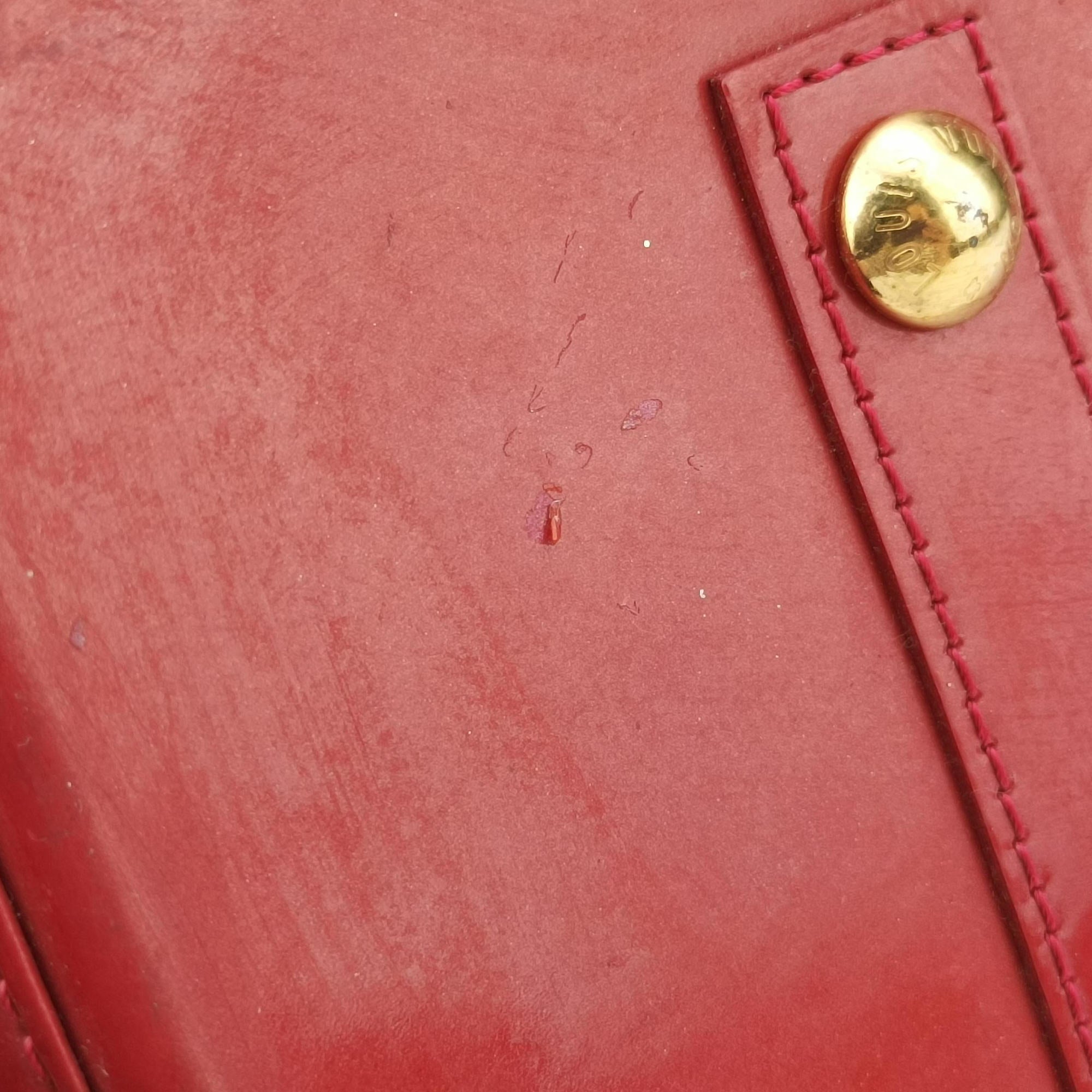 Pre-owned Louis Vuitton Alma GM pomme d'amour Vernis M93596 handbag | stylenewstar