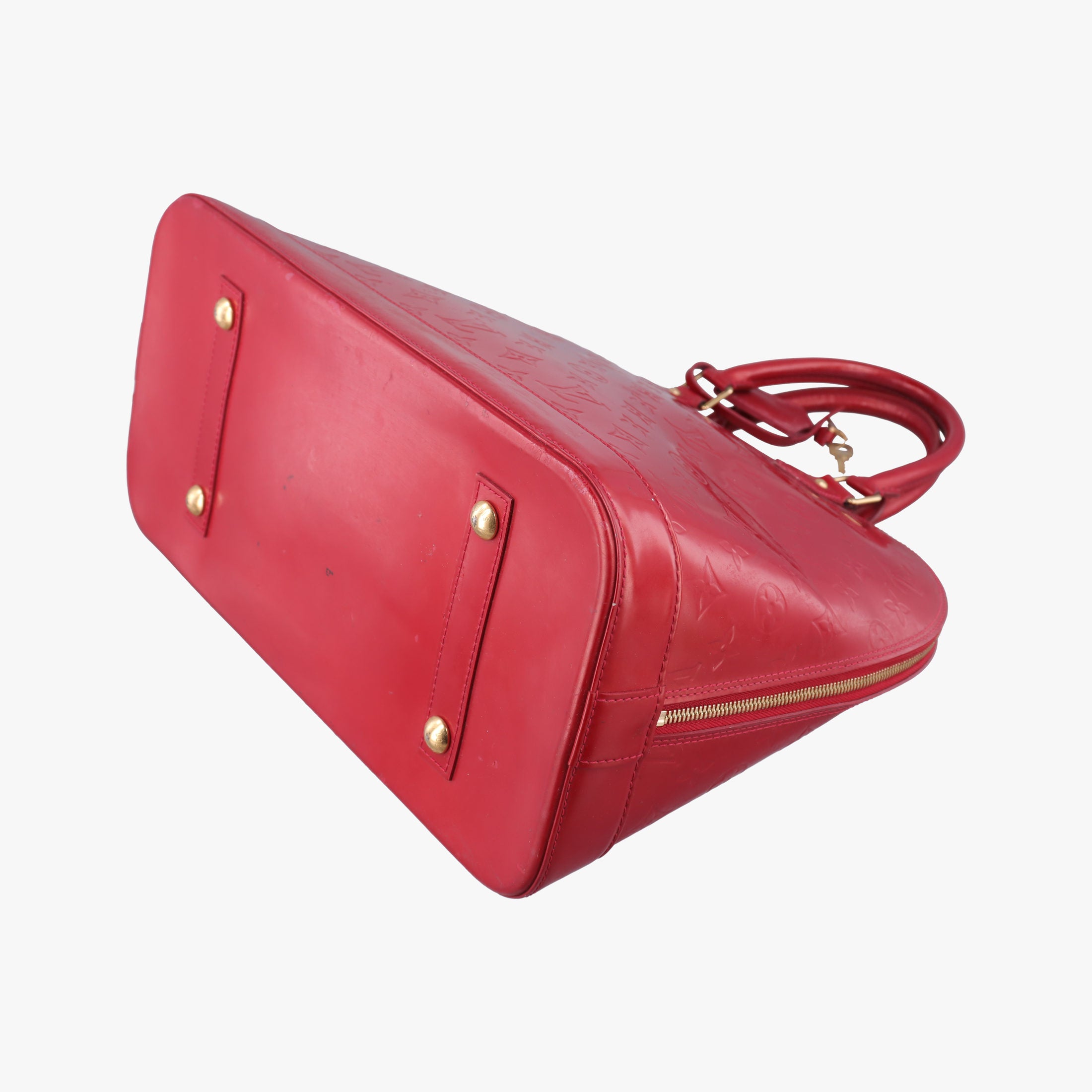 Pre-owned Louis Vuitton Alma GM pomme d'amour Vernis M93596 handbag | stylenewstar