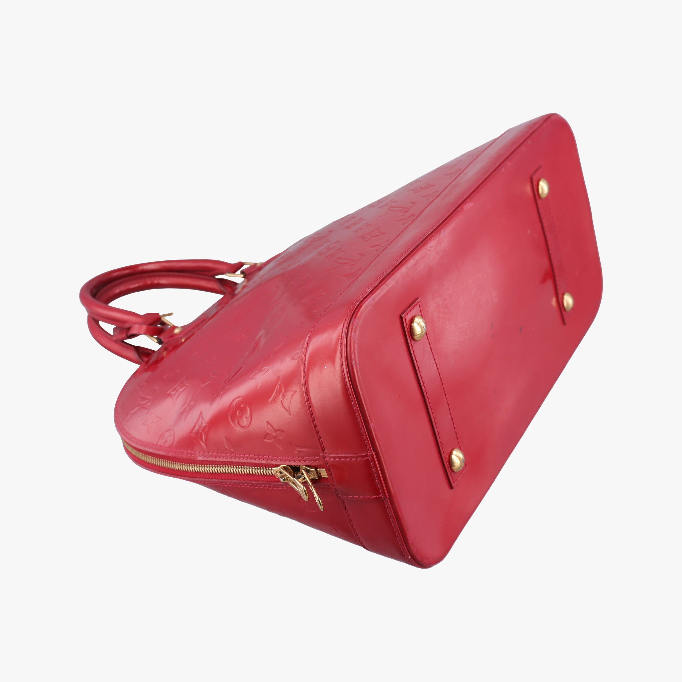 Pre-owned Louis Vuitton Alma GM pomme d'amour Vernis M93596 handbag | stylenewstar
