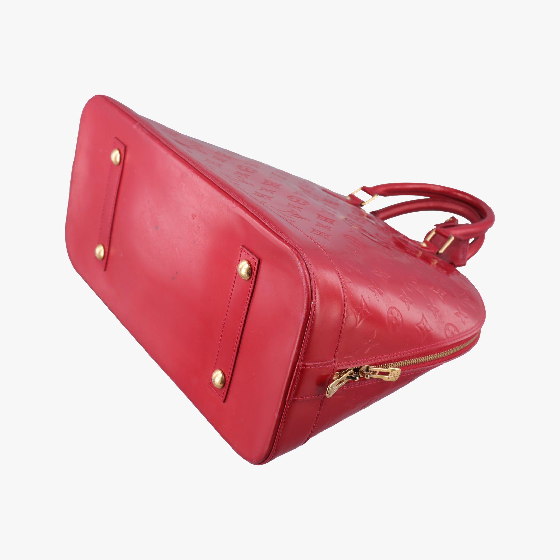 Pre-owned Louis Vuitton Alma GM pomme d'amour Vernis M93596 handbag | stylenewstar