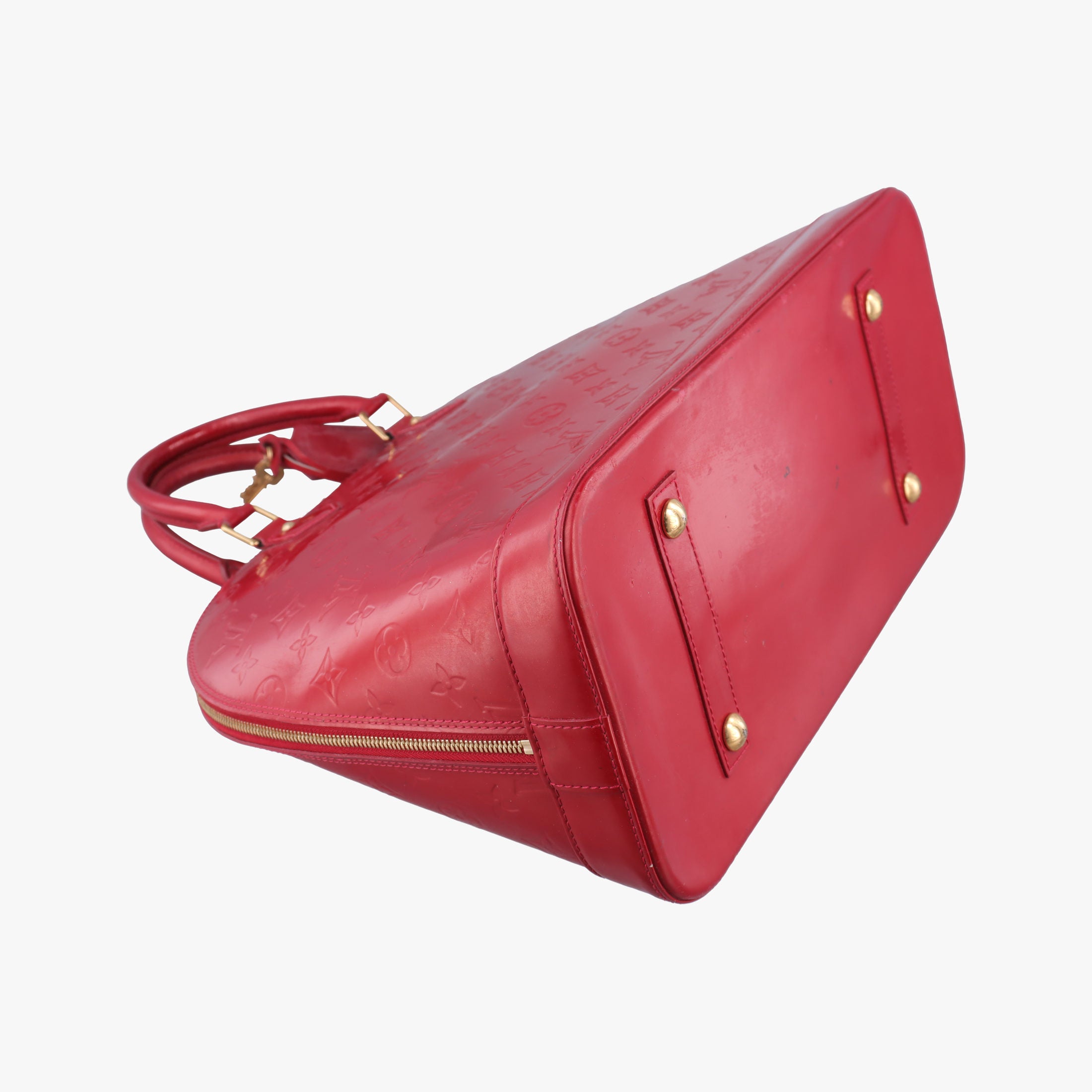 Pre-owned Louis Vuitton Alma GM pomme d'amour Vernis M93596 handbag | stylenewstar