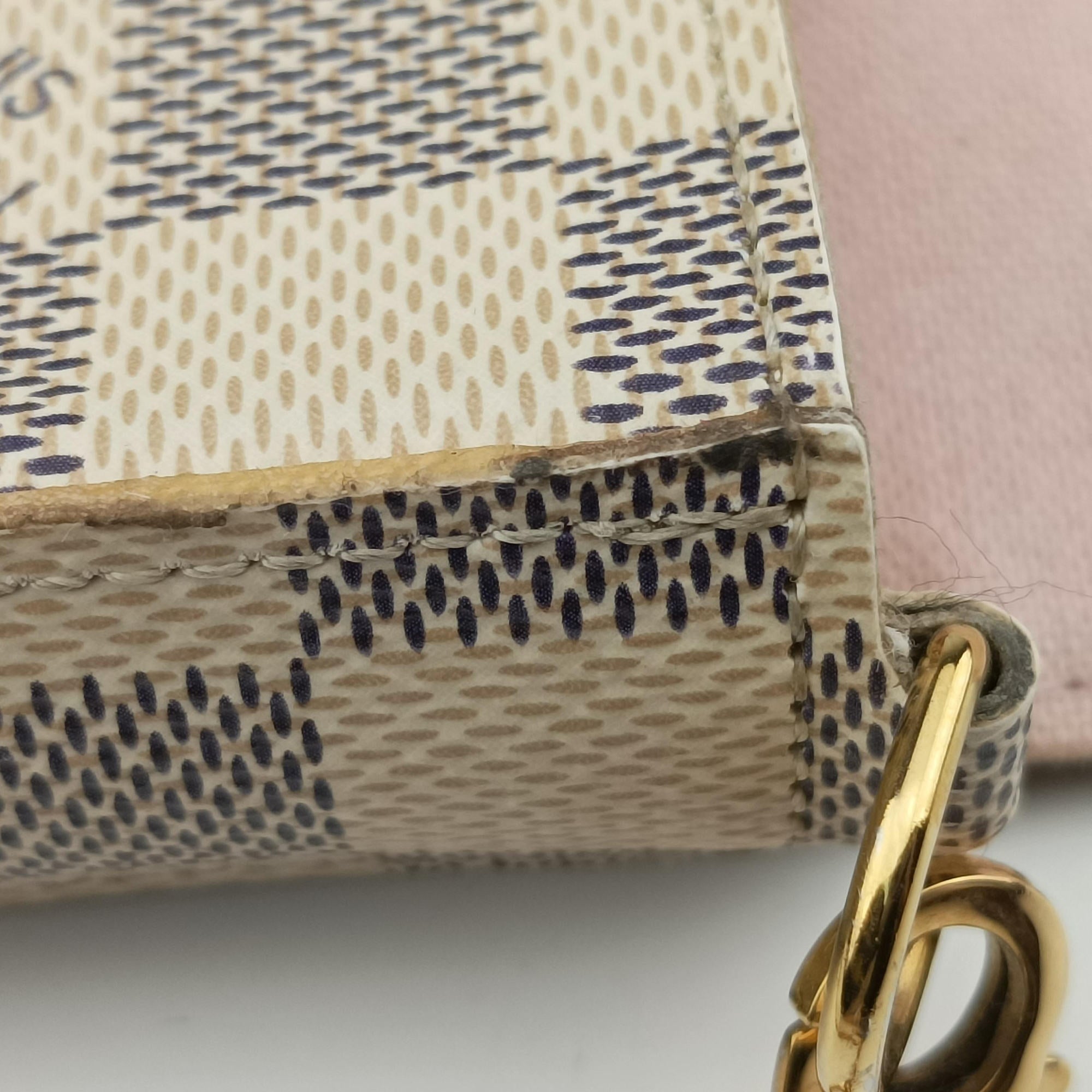 Pre-owned Louis Vuitton Pochette Felicie Azur Damier Canvas N63106 shoulderbag | stylenewstar