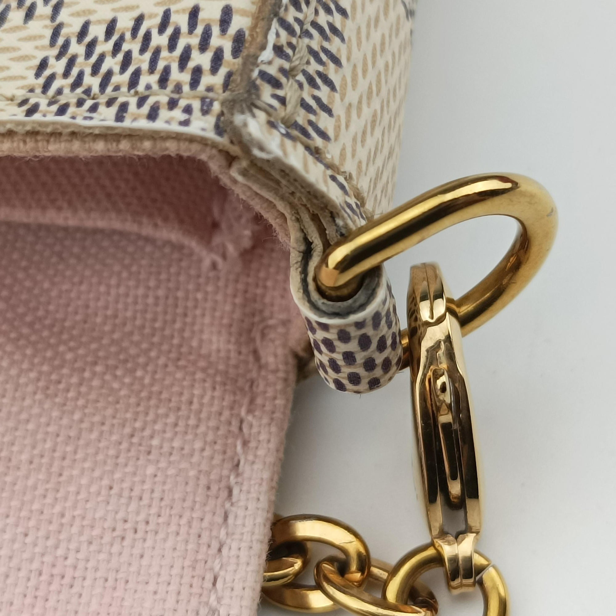 Pre-owned Louis Vuitton Pochette Felicie Azur Damier Canvas N63106 shoulderbag | stylenewstar