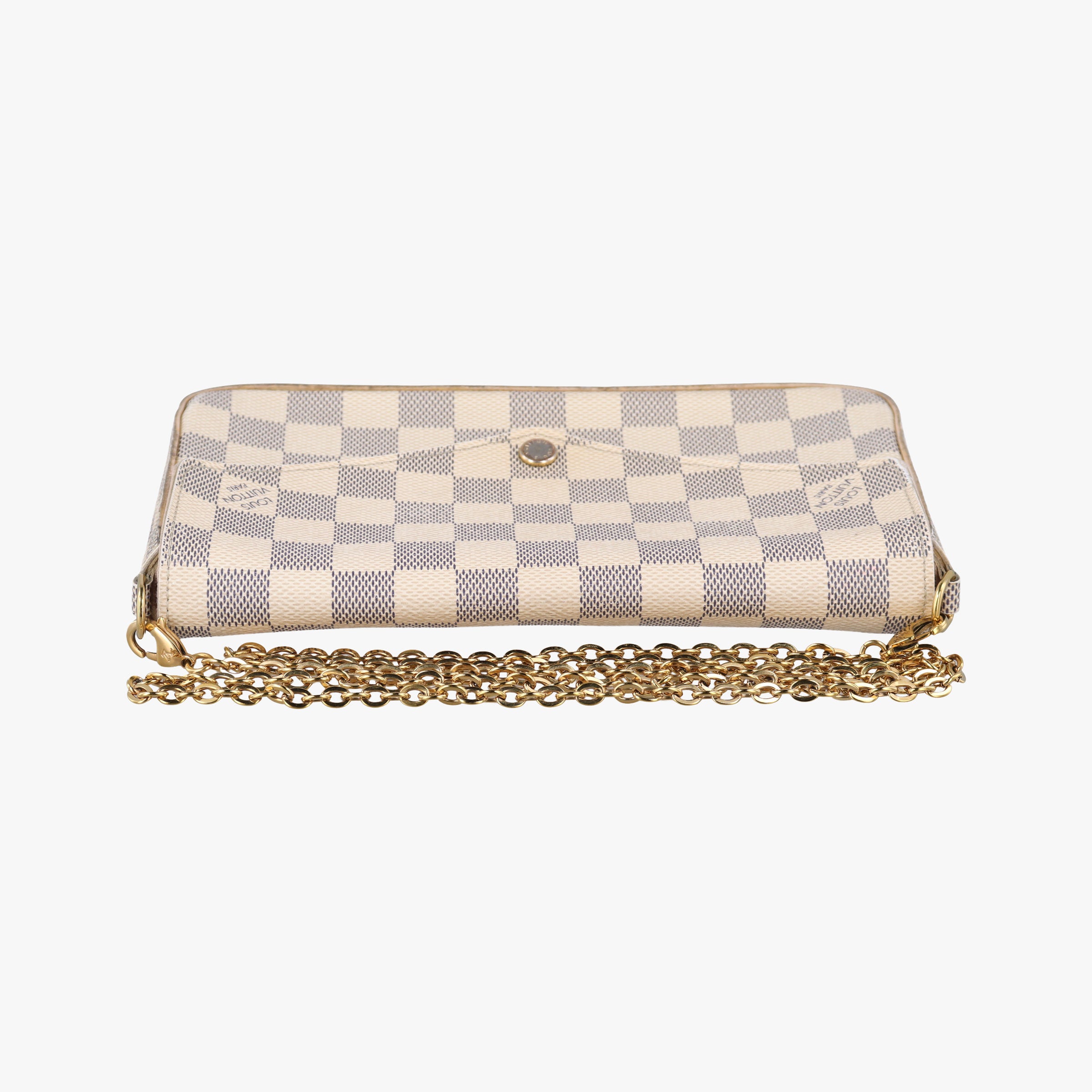 Pre-owned Louis Vuitton Pochette Felicie Azur Damier Canvas N63106 shoulderbag | stylenewstar