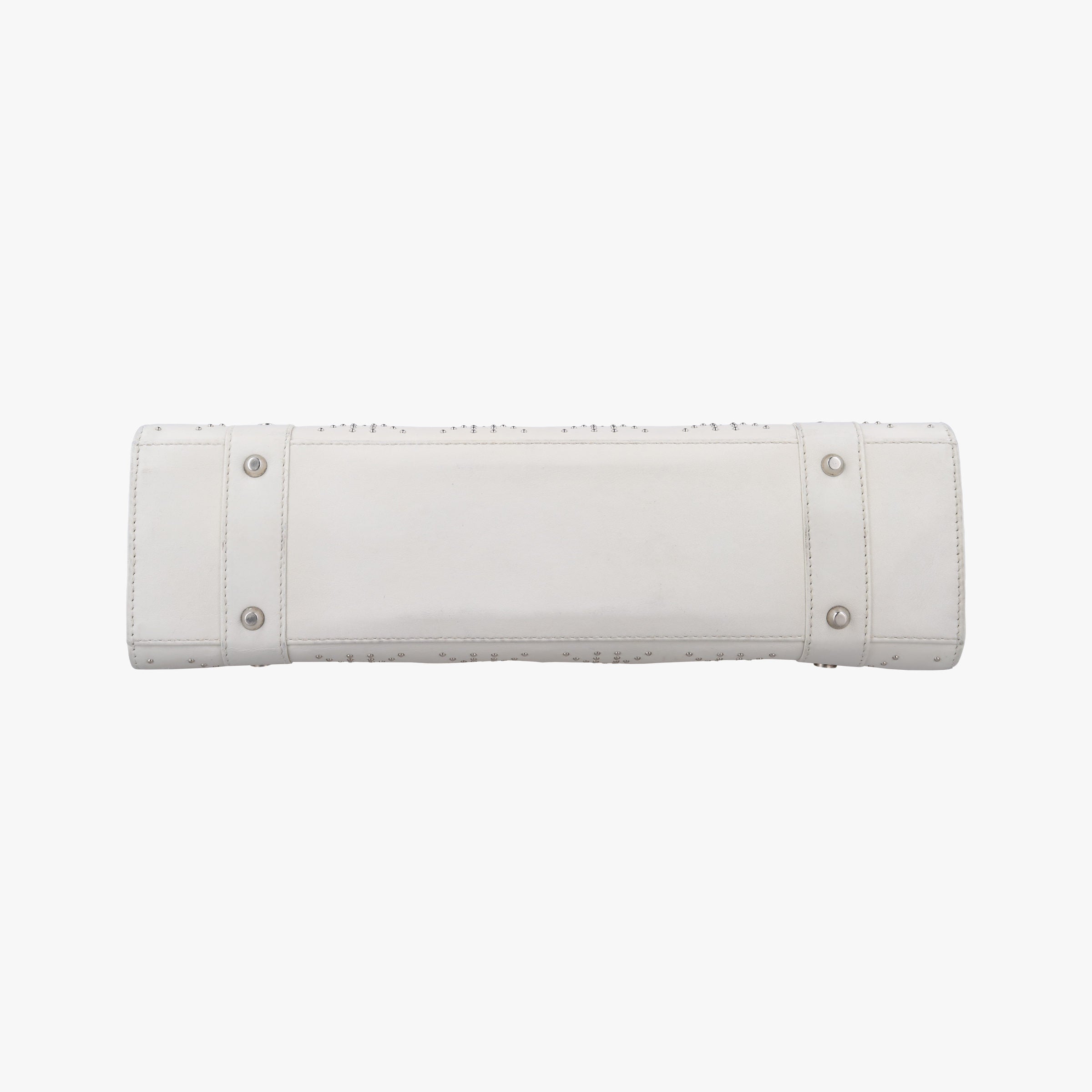 Pre-owned Christian Dior Lady D-Joy White leather  shoulderbag | stylenewstar