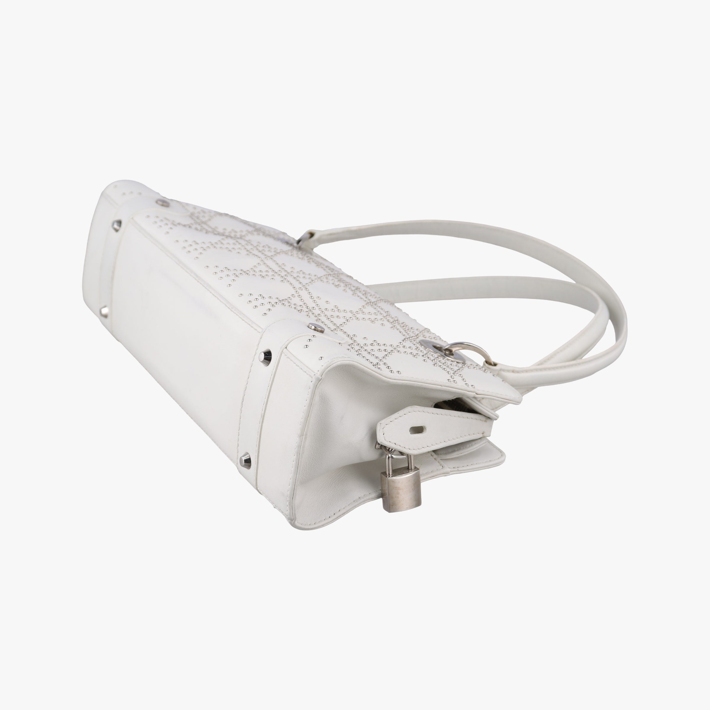 Pre-owned Christian Dior Lady D-Joy White leather  shoulderbag | stylenewstar