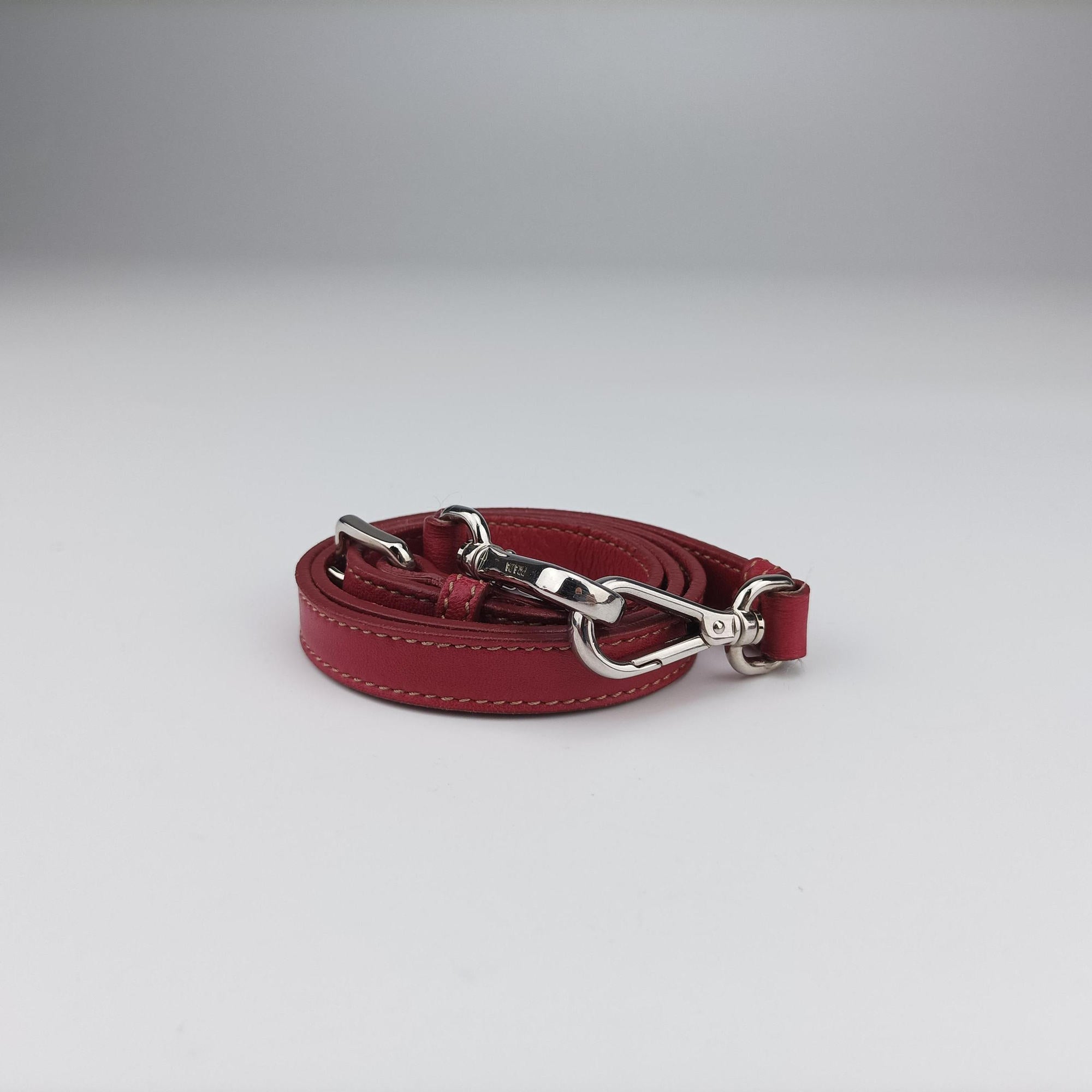 Vintage Prada ribbon gather Red Leather BN1631 shoulderbag | stylenewstar