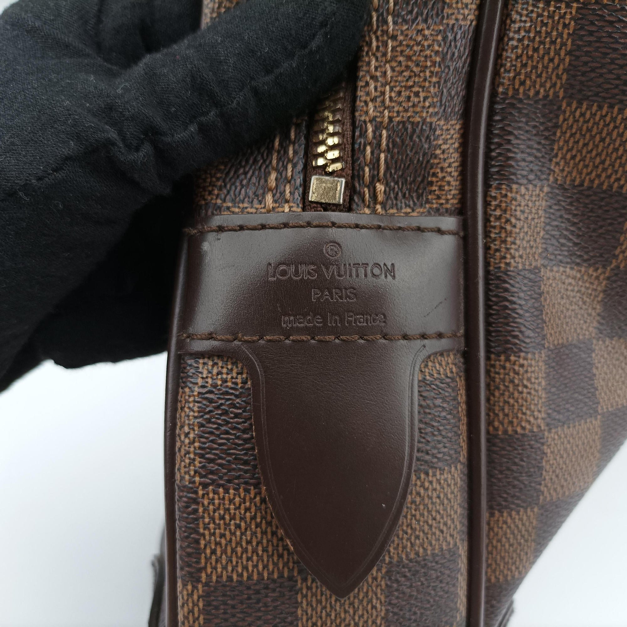 Pre-owned Louis Vuitton Porte Documents Voyage Ebene Damier Canvas M40225 handbag | stylenewstar
