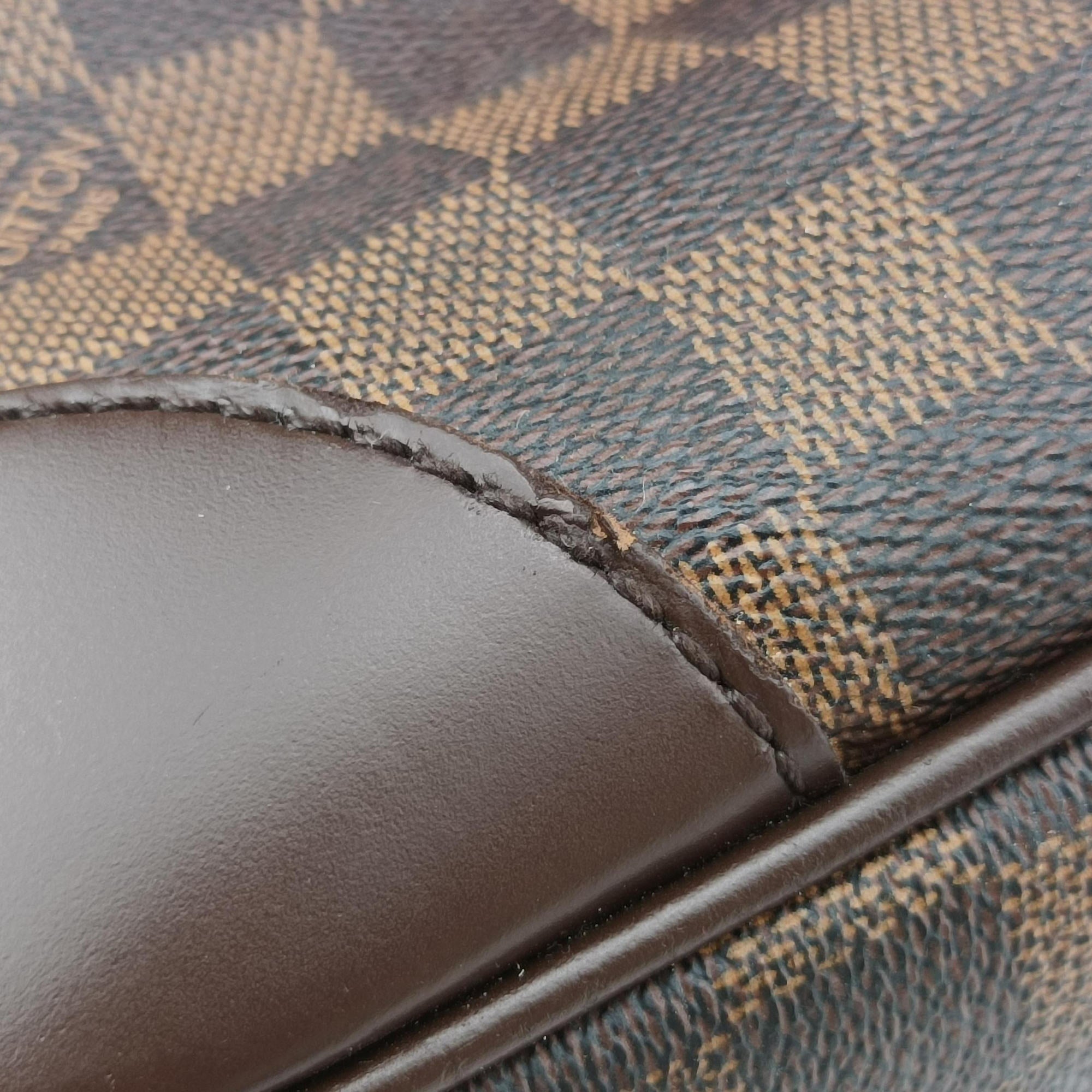 Pre-owned Louis Vuitton Porte Documents Voyage Ebene Damier Canvas M40225 handbag | stylenewstar