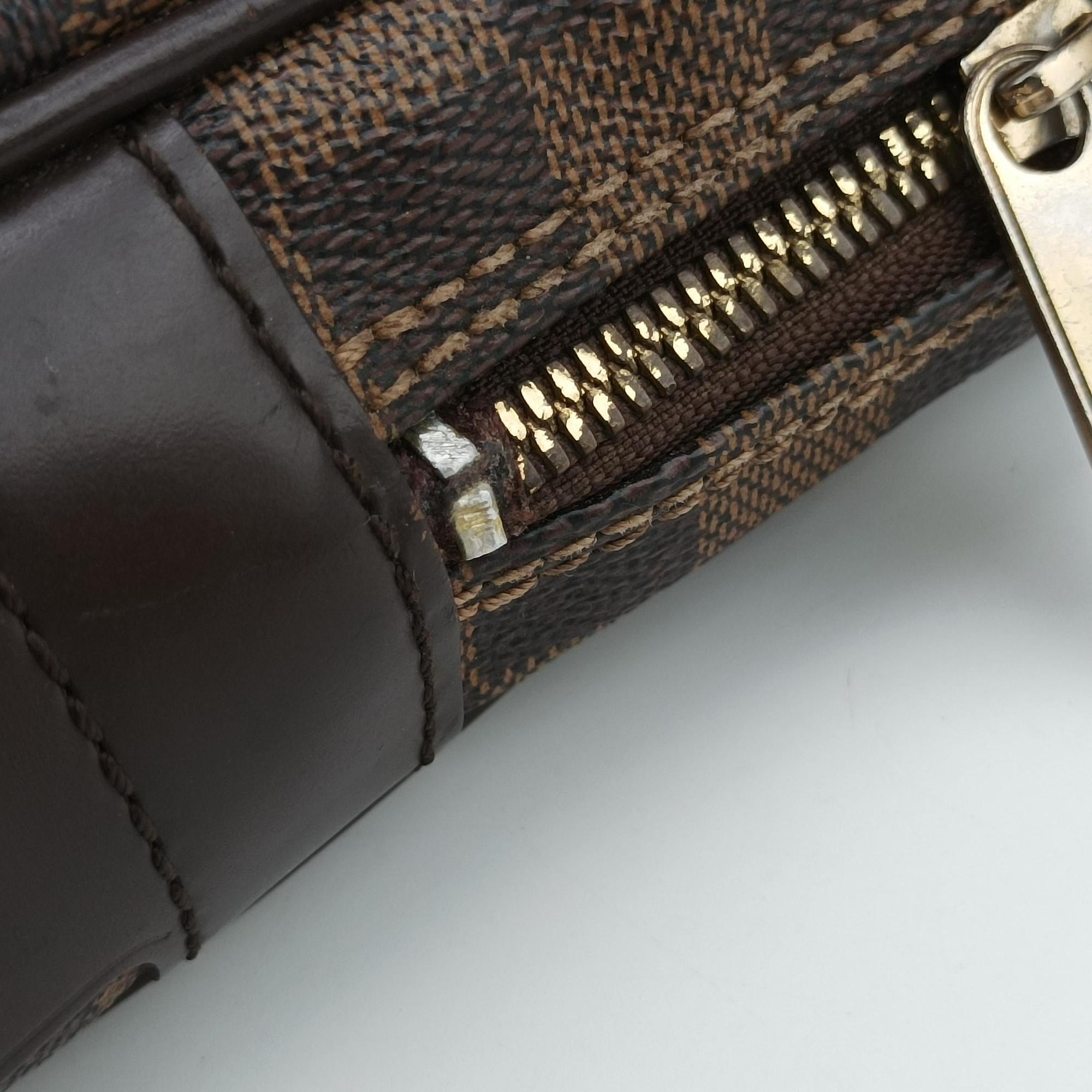 Pre-owned Louis Vuitton Porte Documents Voyage Ebene Damier Canvas M40225 handbag | stylenewstar