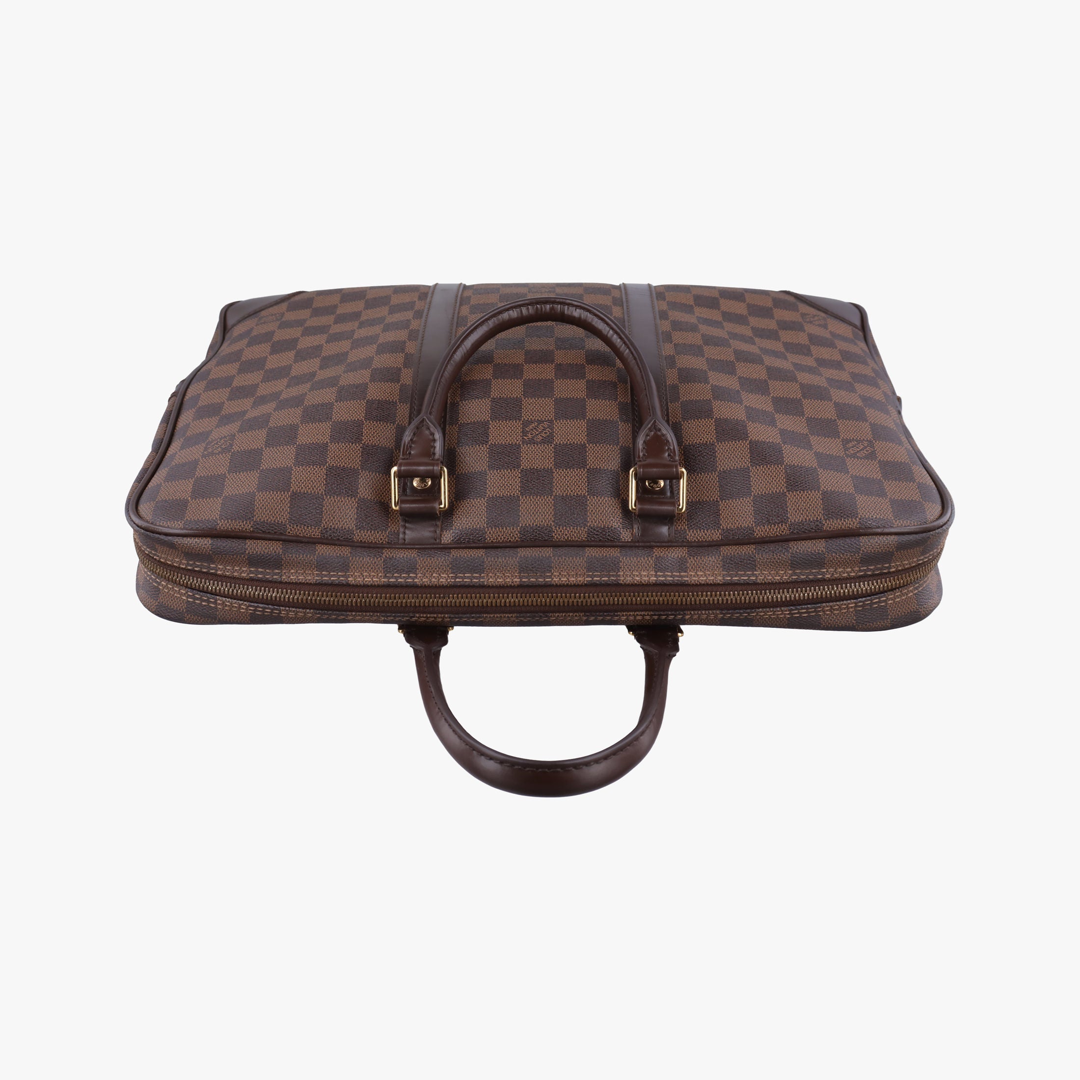 Pre-owned Louis Vuitton Porte Documents Voyage Ebene Damier Canvas M40225 handbag | stylenewstar