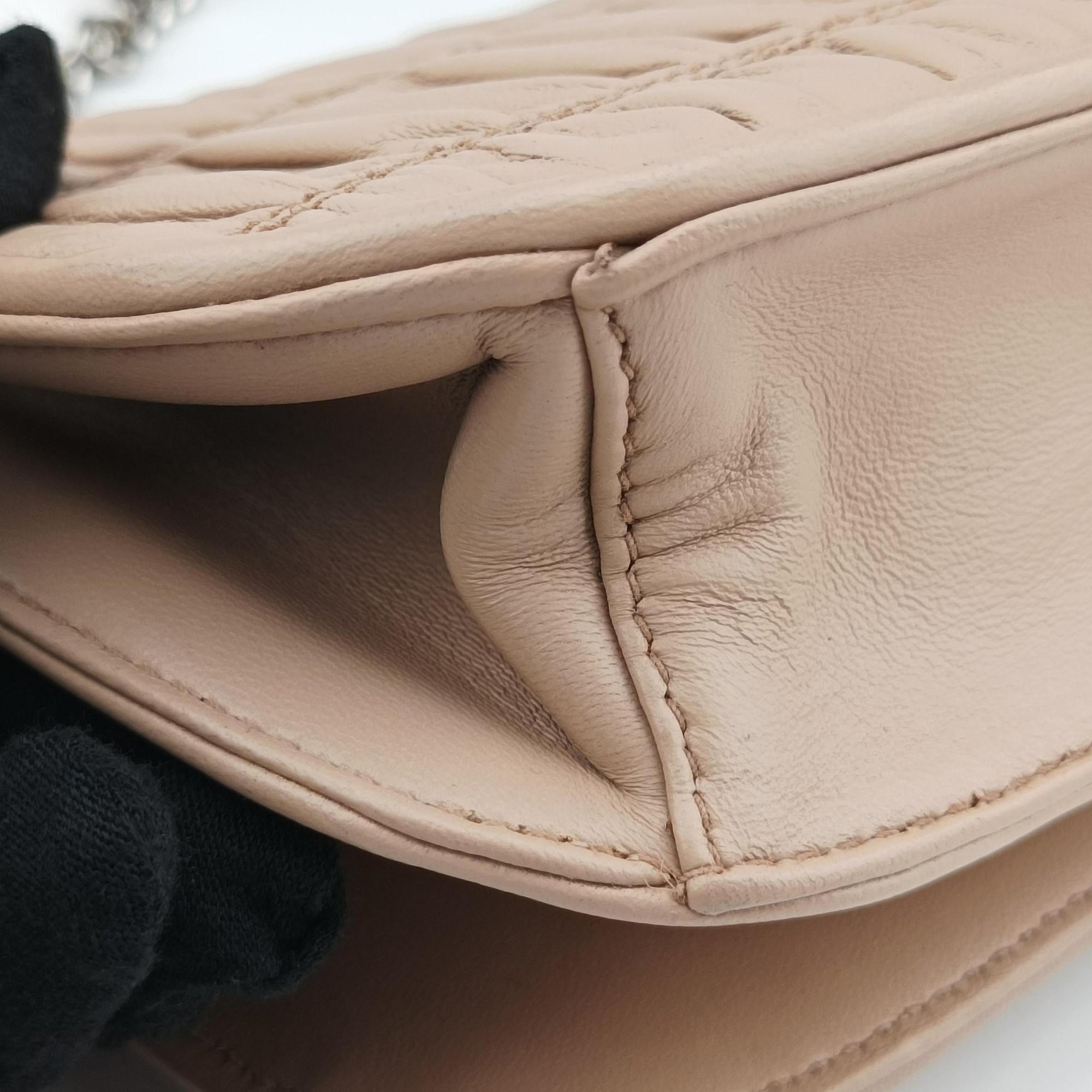 Pre-owned Prada Gaufre Pink Leather 1BD137 shoulderbag | stylenewstar