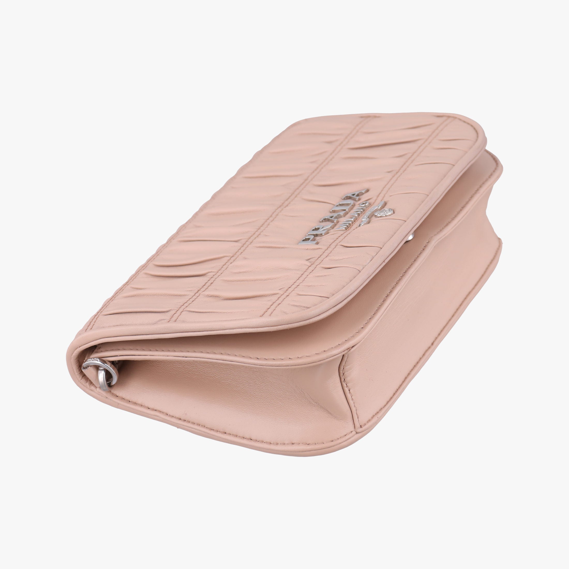 Pre-owned Prada Gaufre Pink Leather 1BD137 shoulderbag | stylenewstar