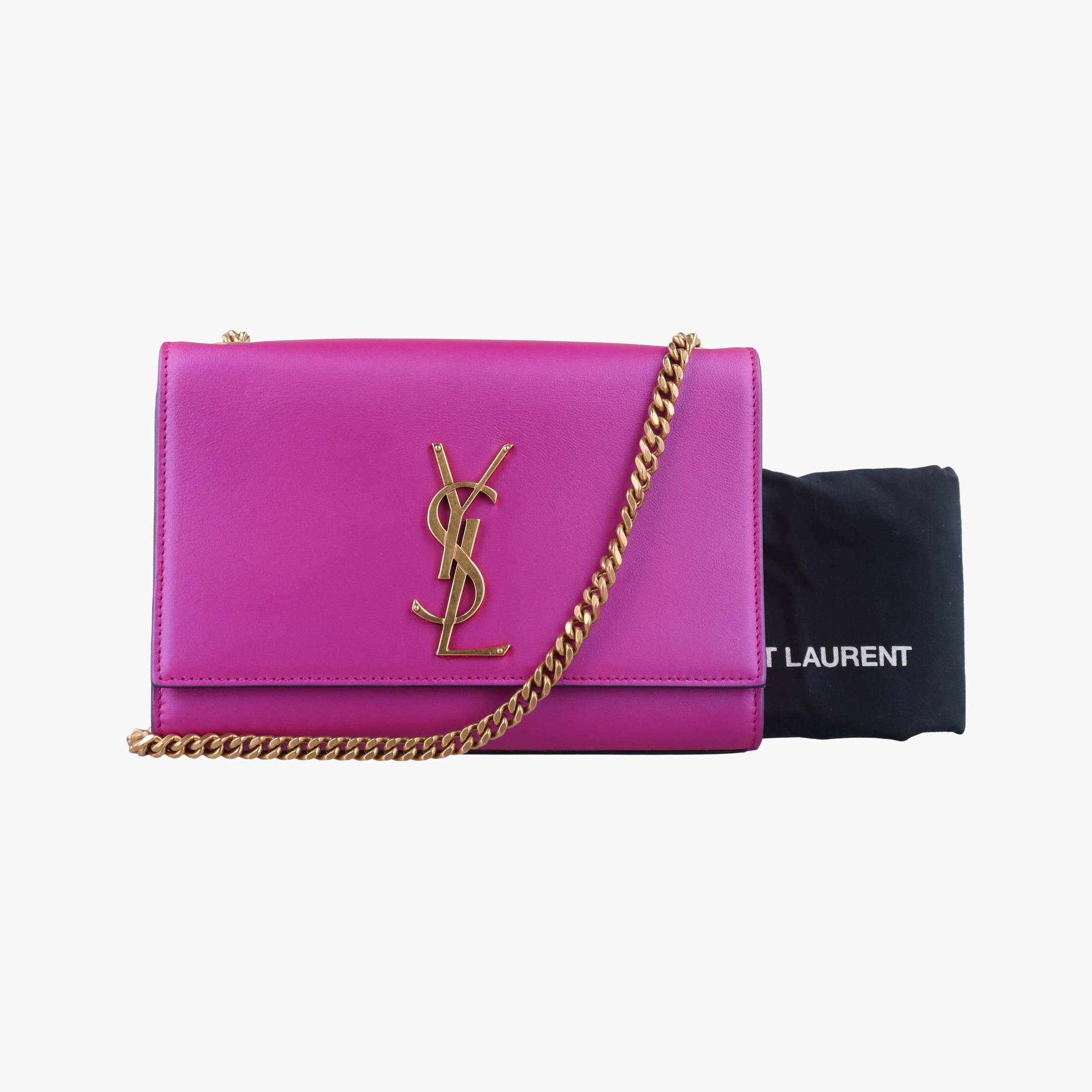 Pre-owned Yves Saint Laurent KATE purple Leather 469390 shoulderbag | stylenewstar