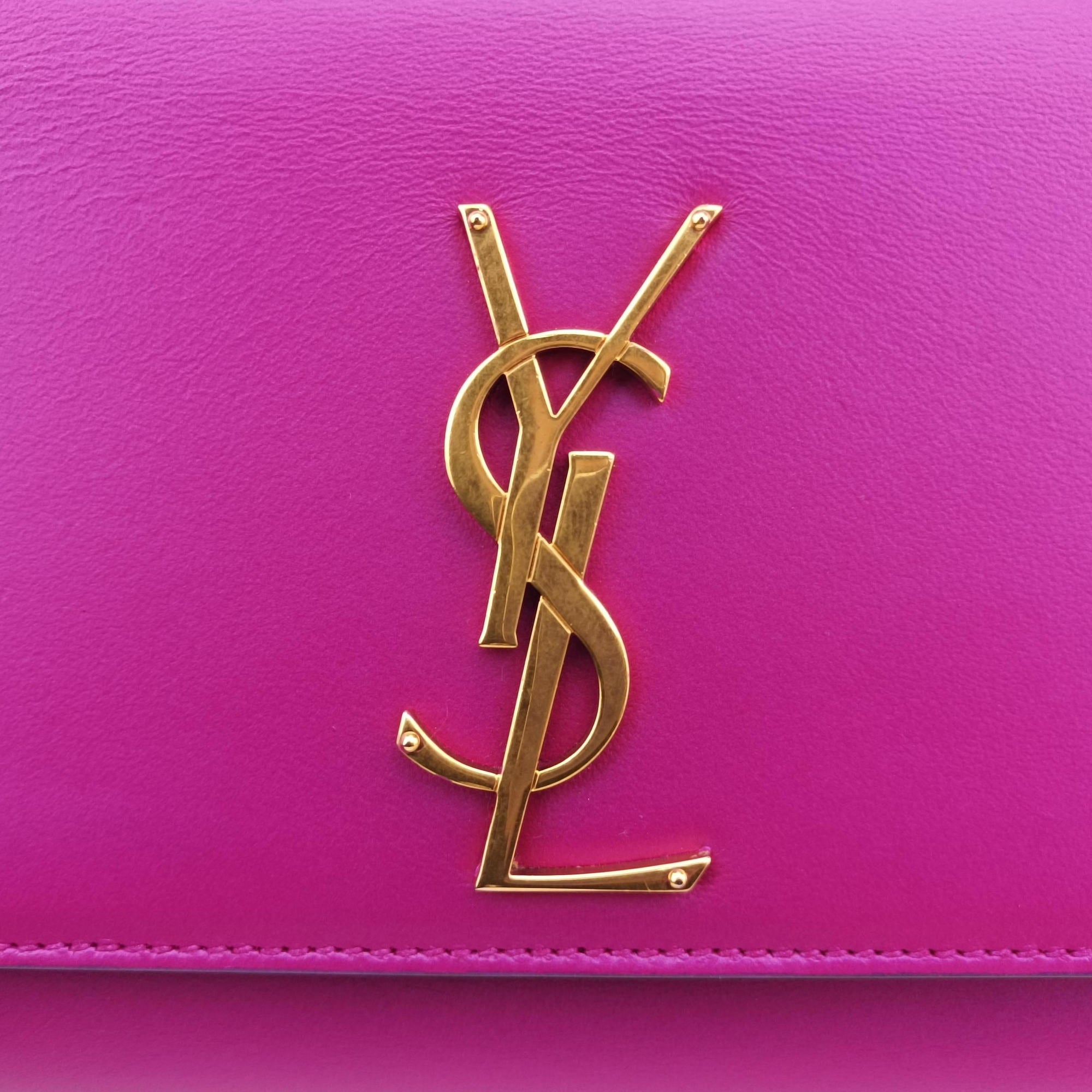 Pre-owned Yves Saint Laurent KATE purple Leather 469390 shoulderbag | stylenewstar