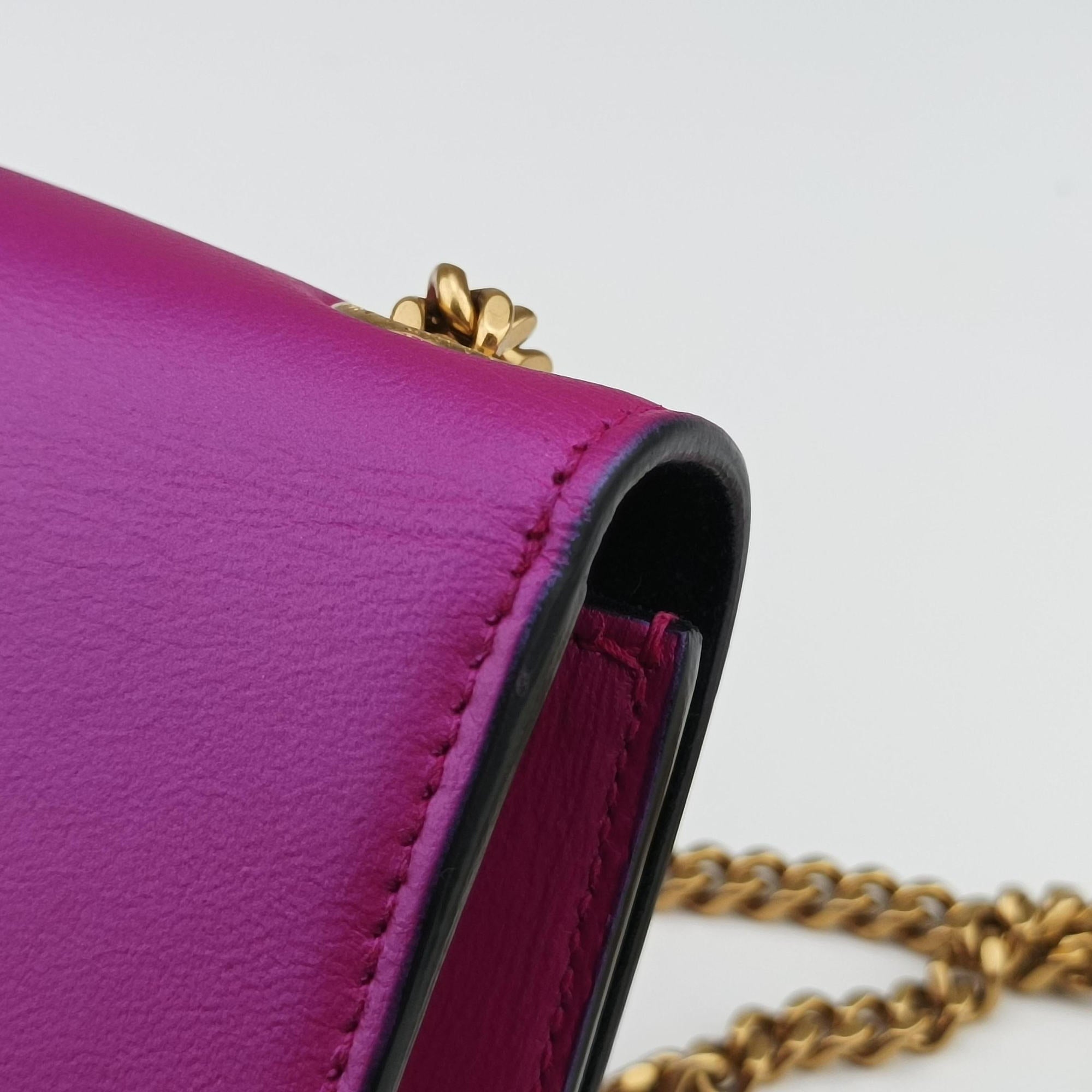 Pre-owned Yves Saint Laurent KATE purple Leather 469390 shoulderbag | stylenewstar