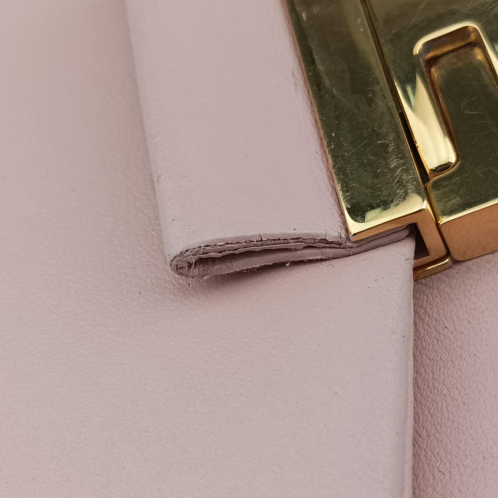 Pre-owned Fendi Be Baguette Pink Leather 8BR677 shoulderbag | stylenewstar