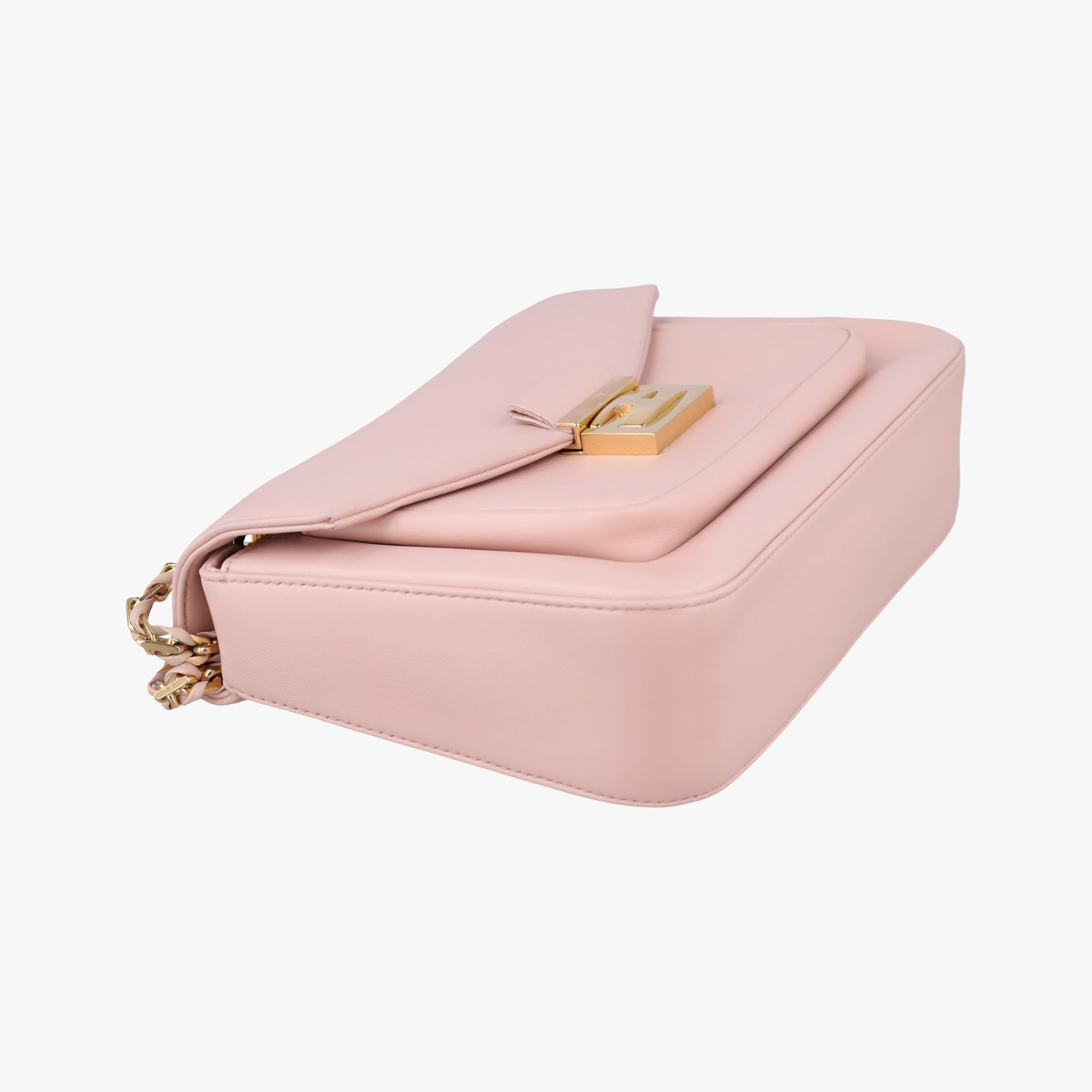 Pre-owned Fendi Be Baguette Pink Leather 8BR677 shoulderbag | stylenewstar