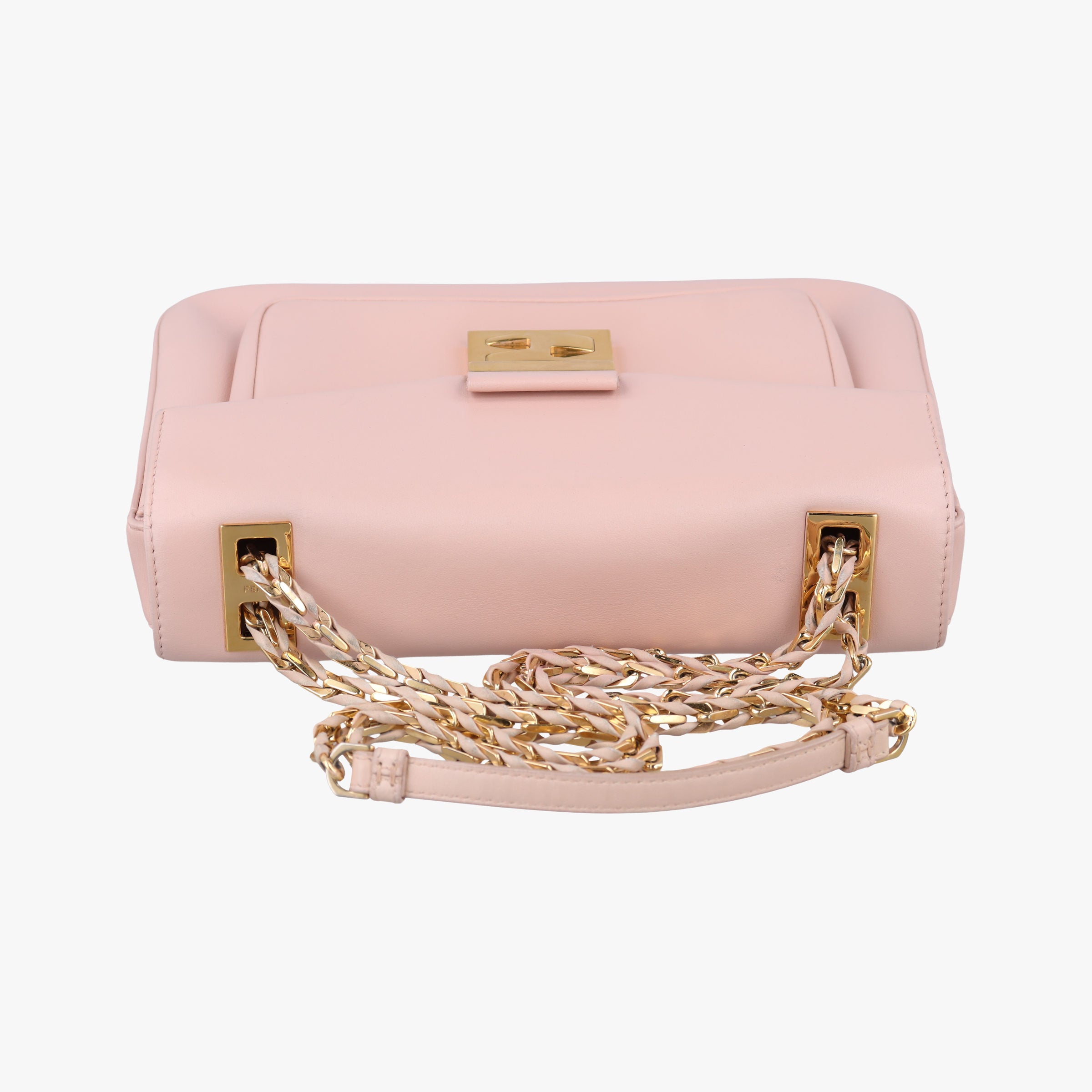 Pre-owned Fendi Be Baguette Pink Leather 8BR677 shoulderbag | stylenewstar